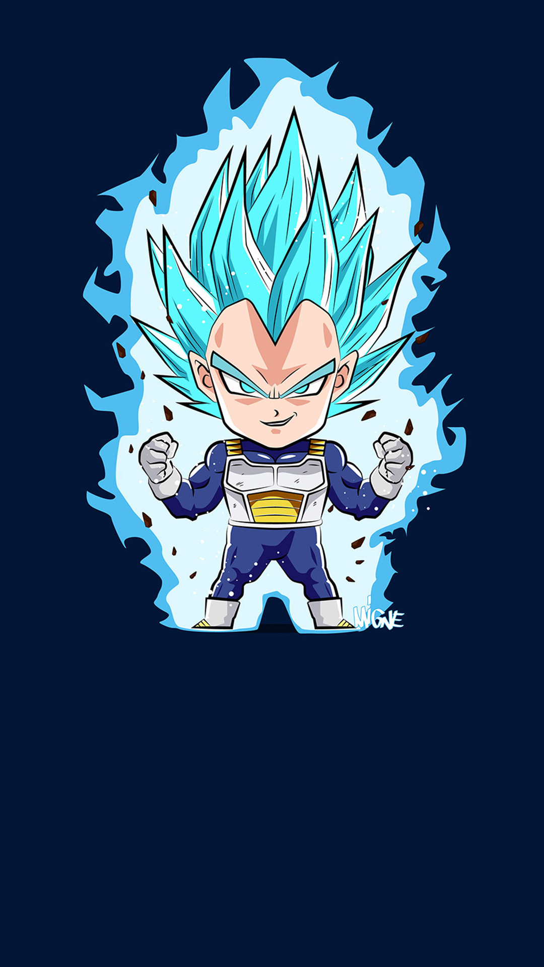 Anime 1080x1920 Dragon Ball illustration Dragon Ball Super portrait display blue blue background cyan cyan hair