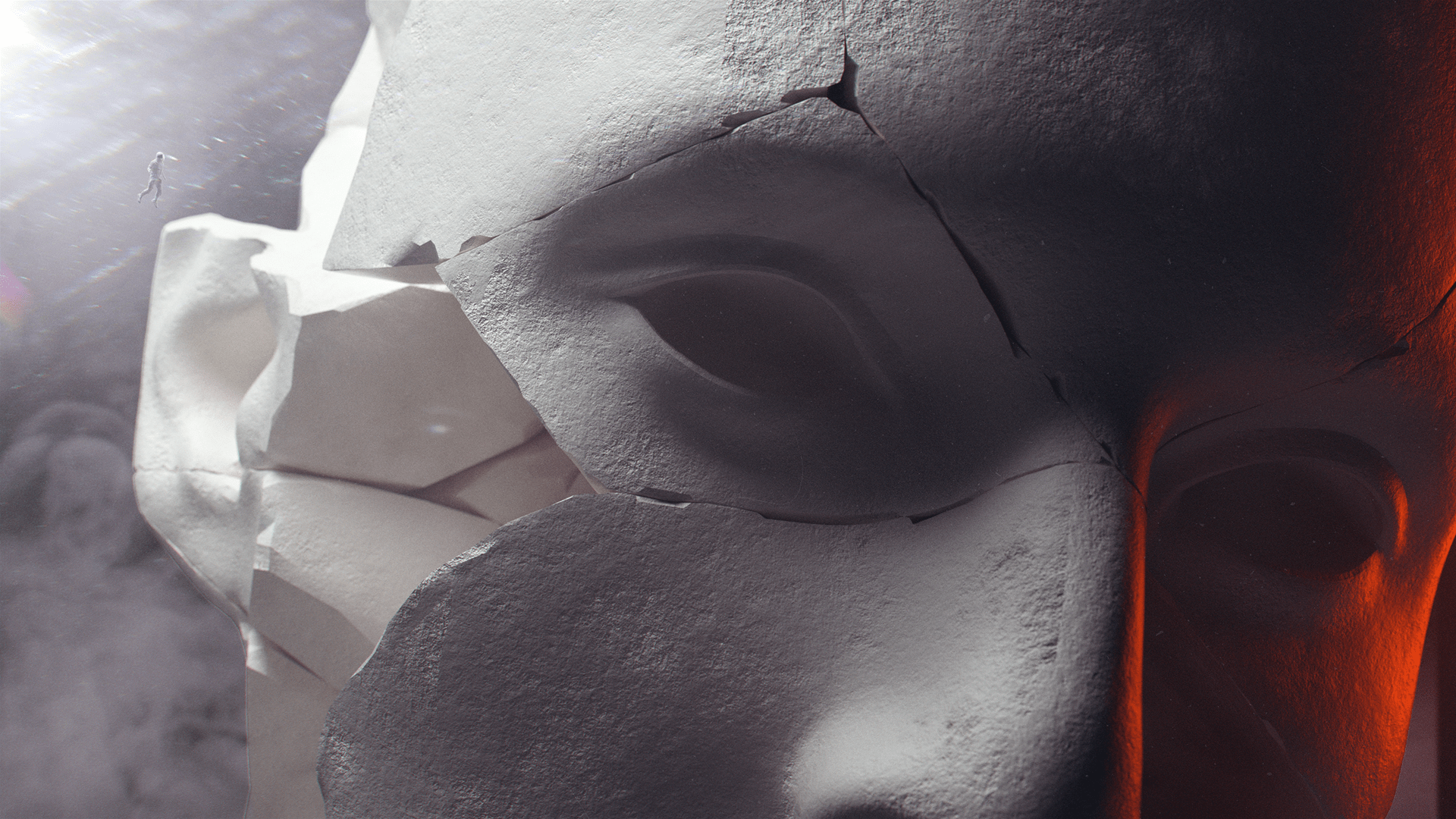 General 1920x1080 Stuart Lippincott stuz0r statue digital art Cinema 4D face cracked closeup mannequin
