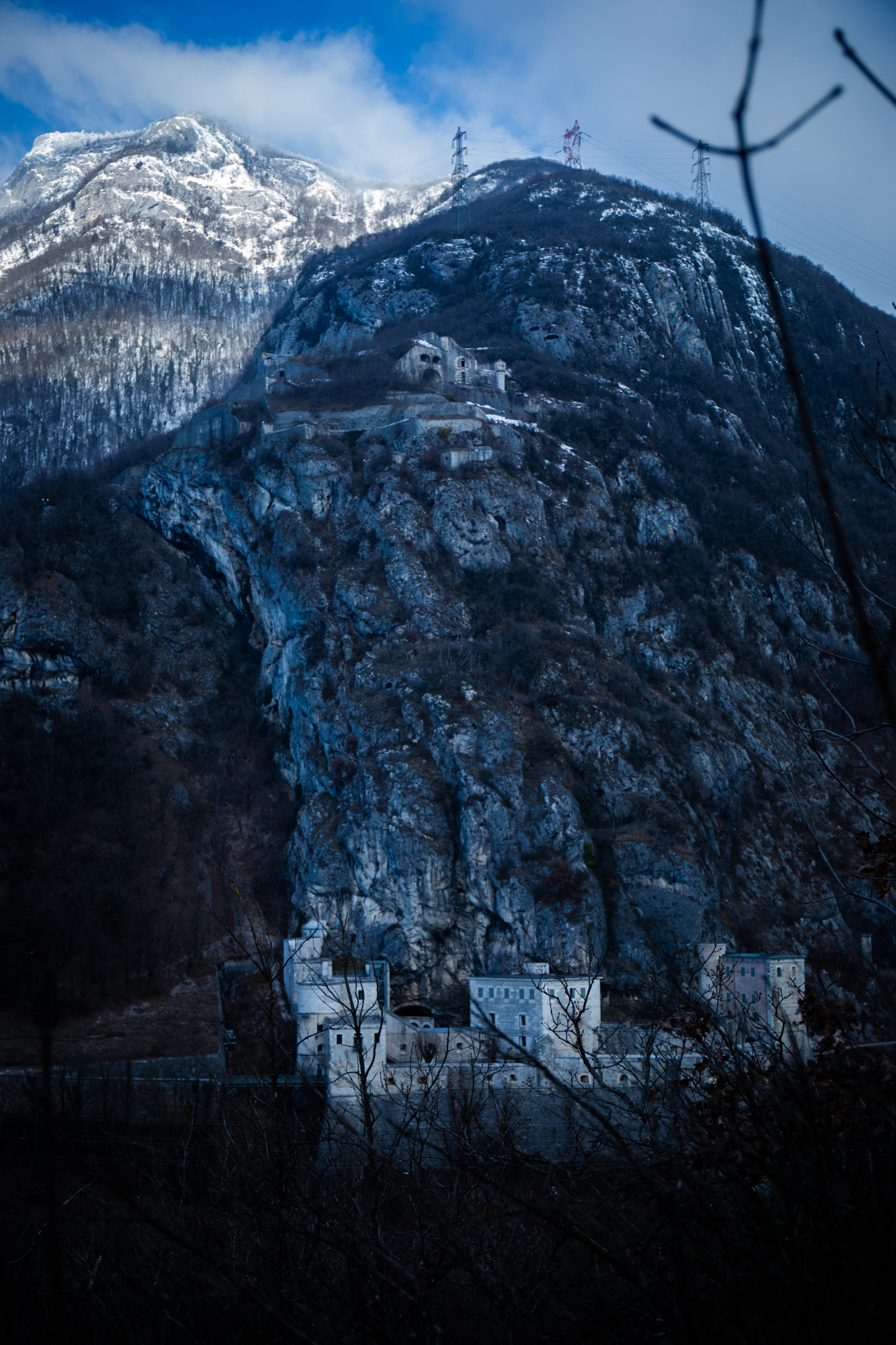 General 1365x2048 outdoors photography mountains landscape cliff winter trees castle history nature portrait display clouds snow