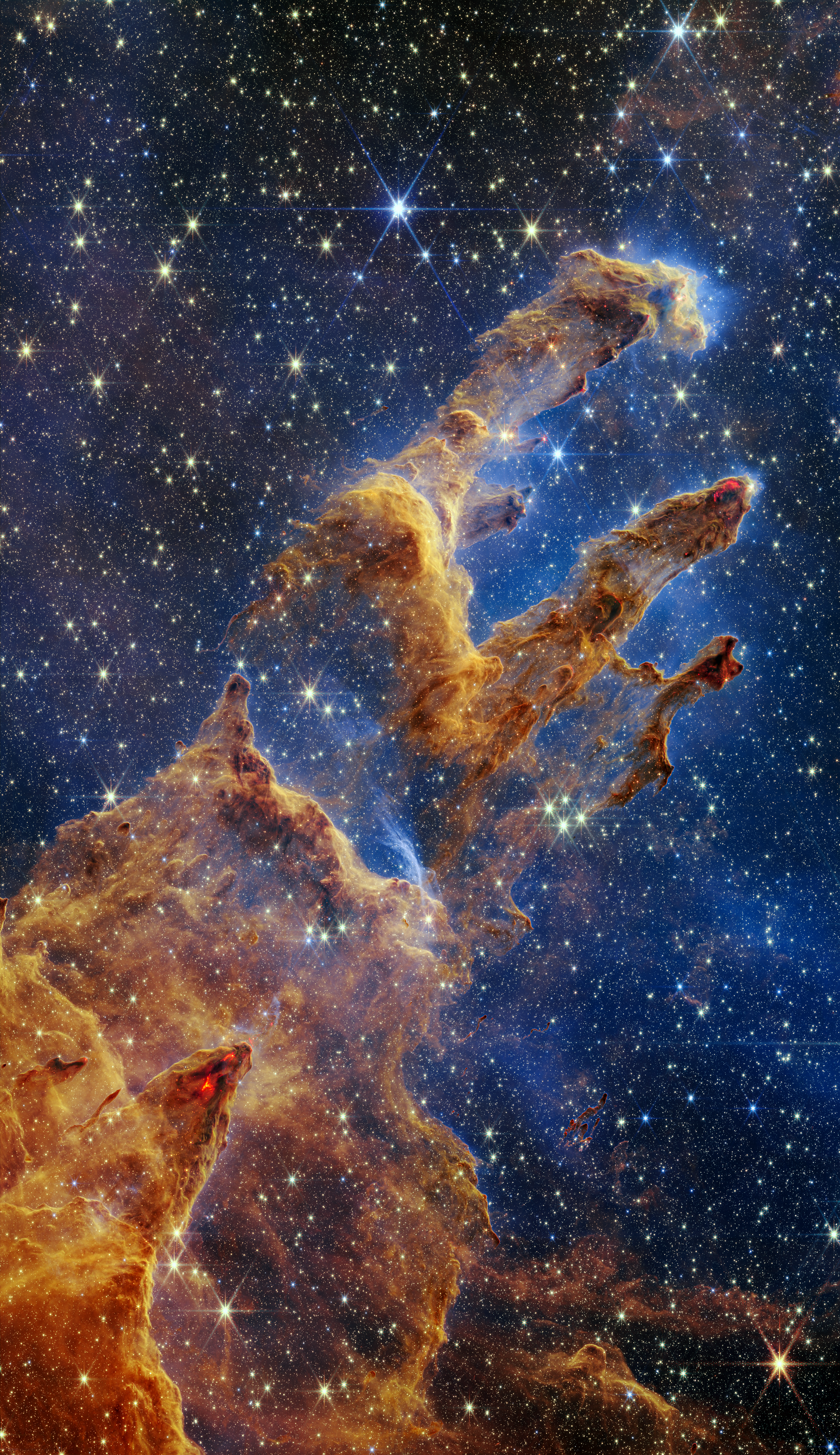 General 2561x4435 nebula space stars James Webb Space Telescope Pillars of Creation NGC 6611 Eagle Nebula galaxy