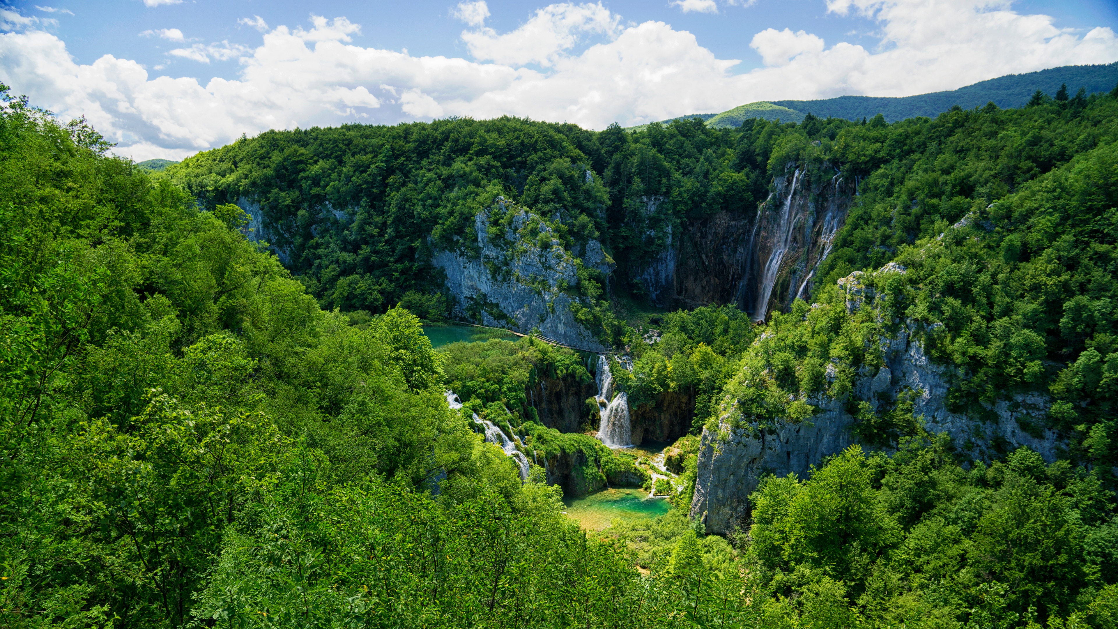 General 3840x2160 nature forest plants clouds Croatia Plitvice Lakes National Park Europe