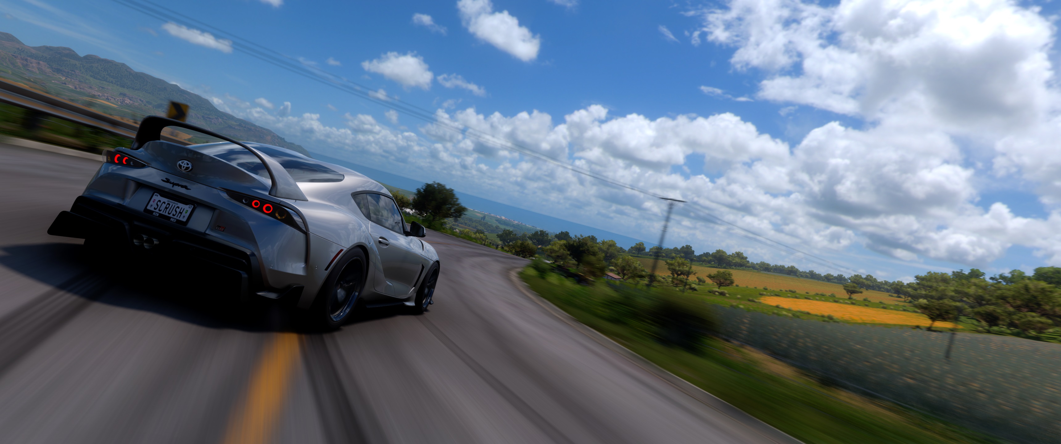 General 3440x1440 Forza Horizon 5 video games Mexico car road taillights clouds