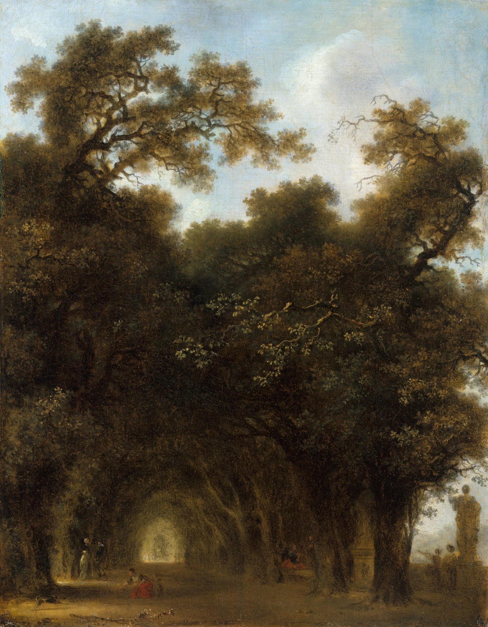 General 1594x2048 classic art painting Jean-Honoré Fragonard trees road