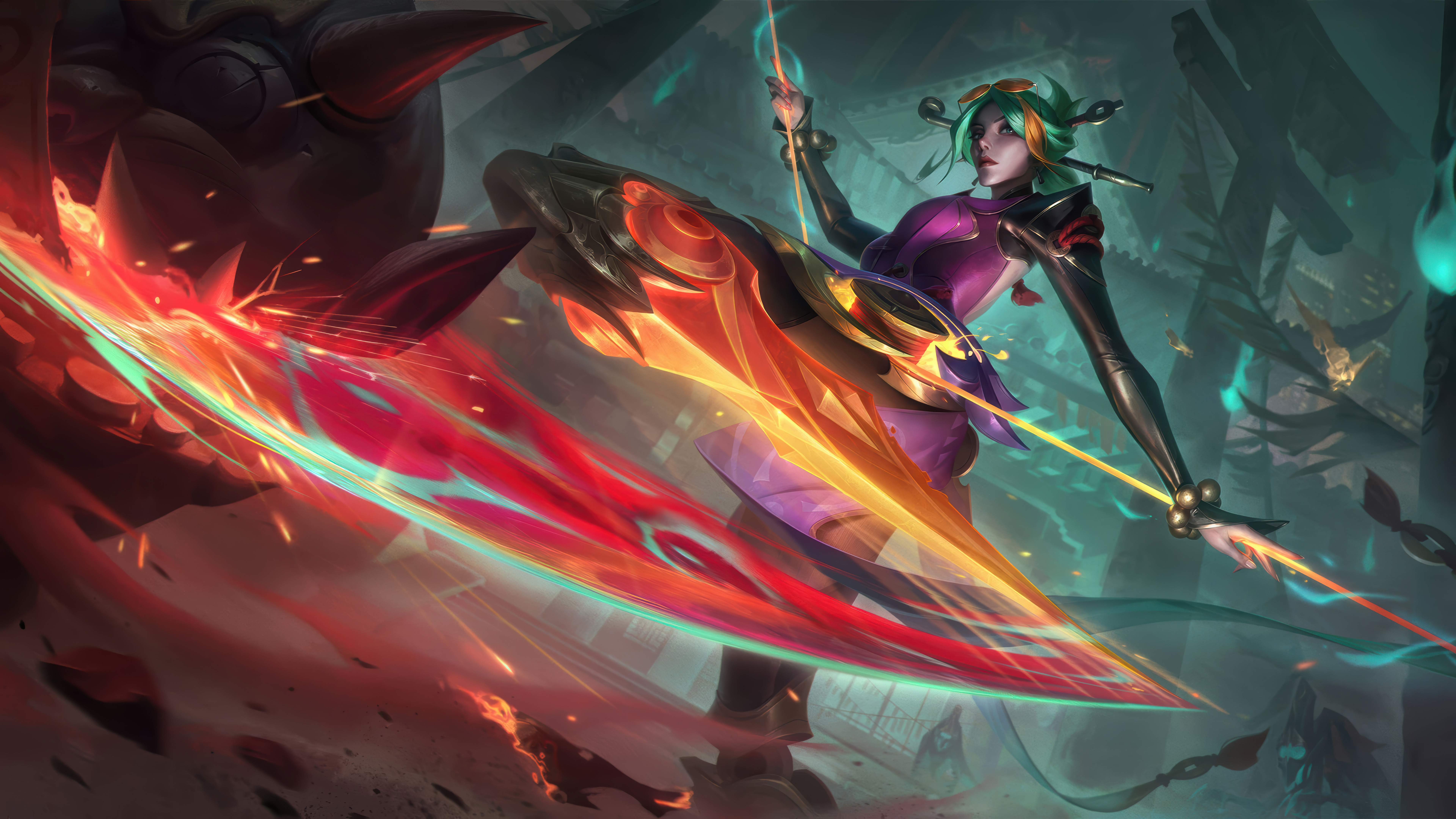 General 7680x4320 Fiend Queller (League of Legends) League of Legends: Wild Rift League of Legends digital art Riot Games GZG 4K video games Camille (League of Legends)