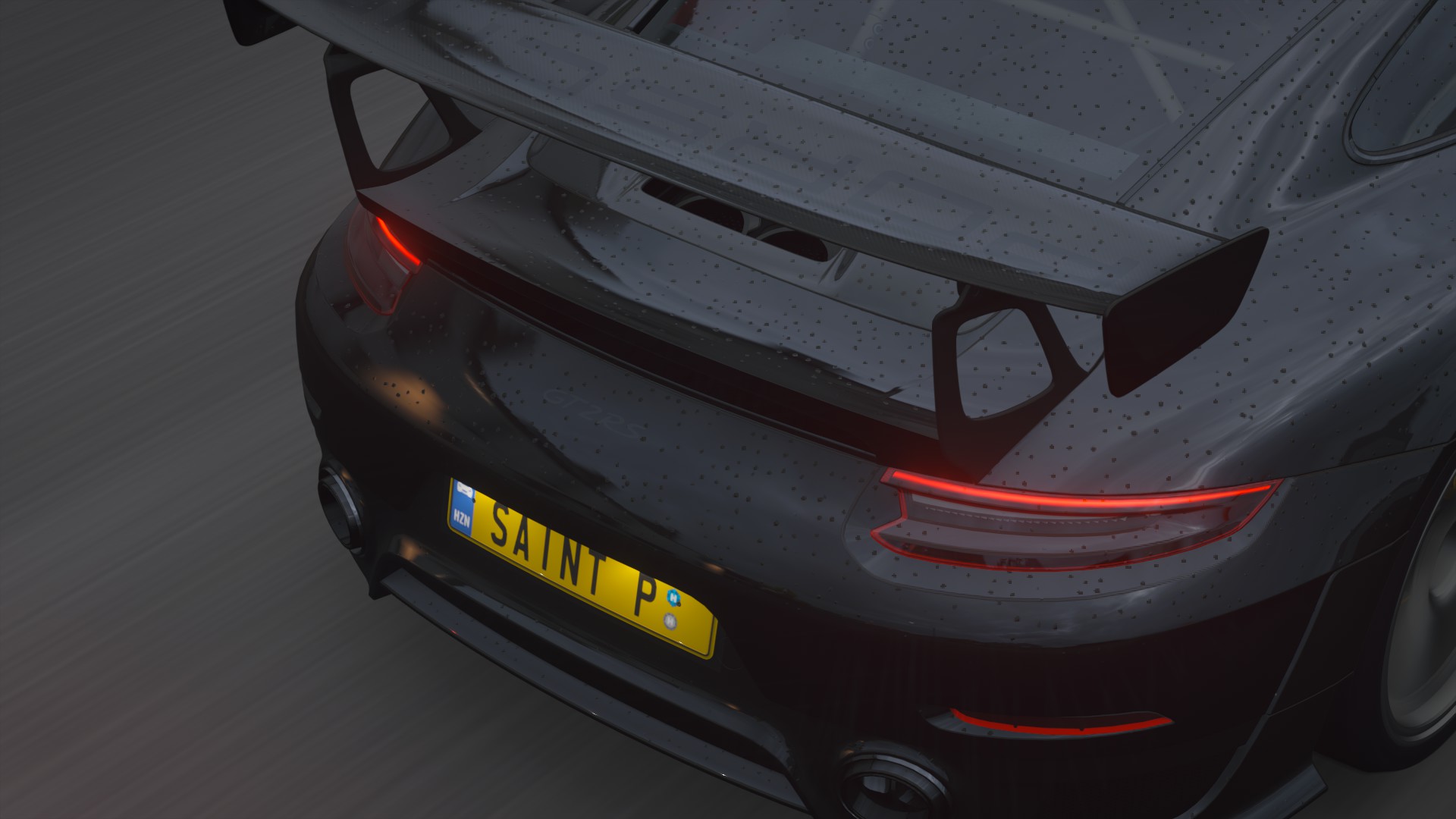 General 1920x1080 motion blur digital art CGI car vehicle Forza Forza Horizon 4 taillights rear view licence plates video games driving video game art high angle