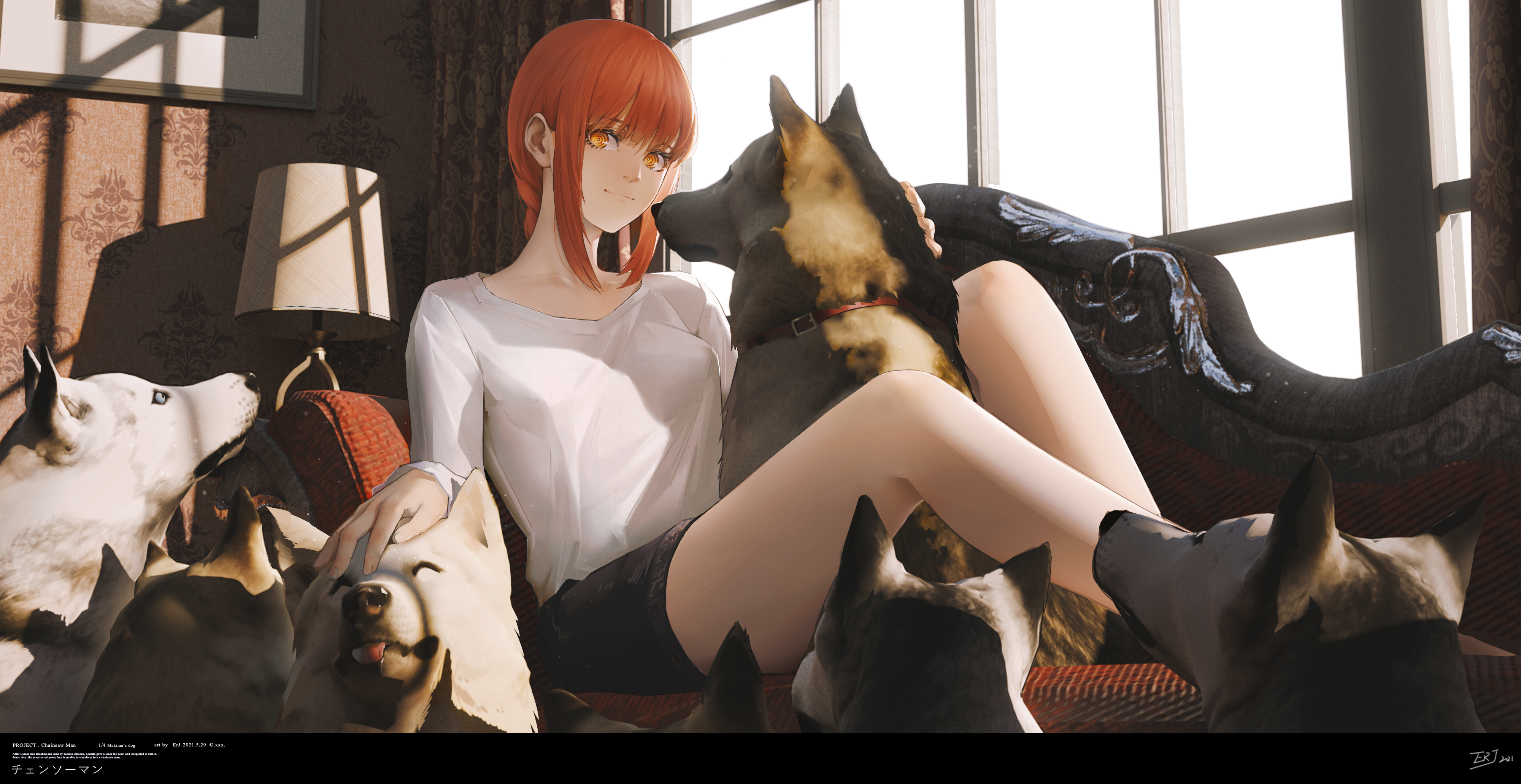 Makima and her pet 🙃  Chainsaw, Anime girl, Anime