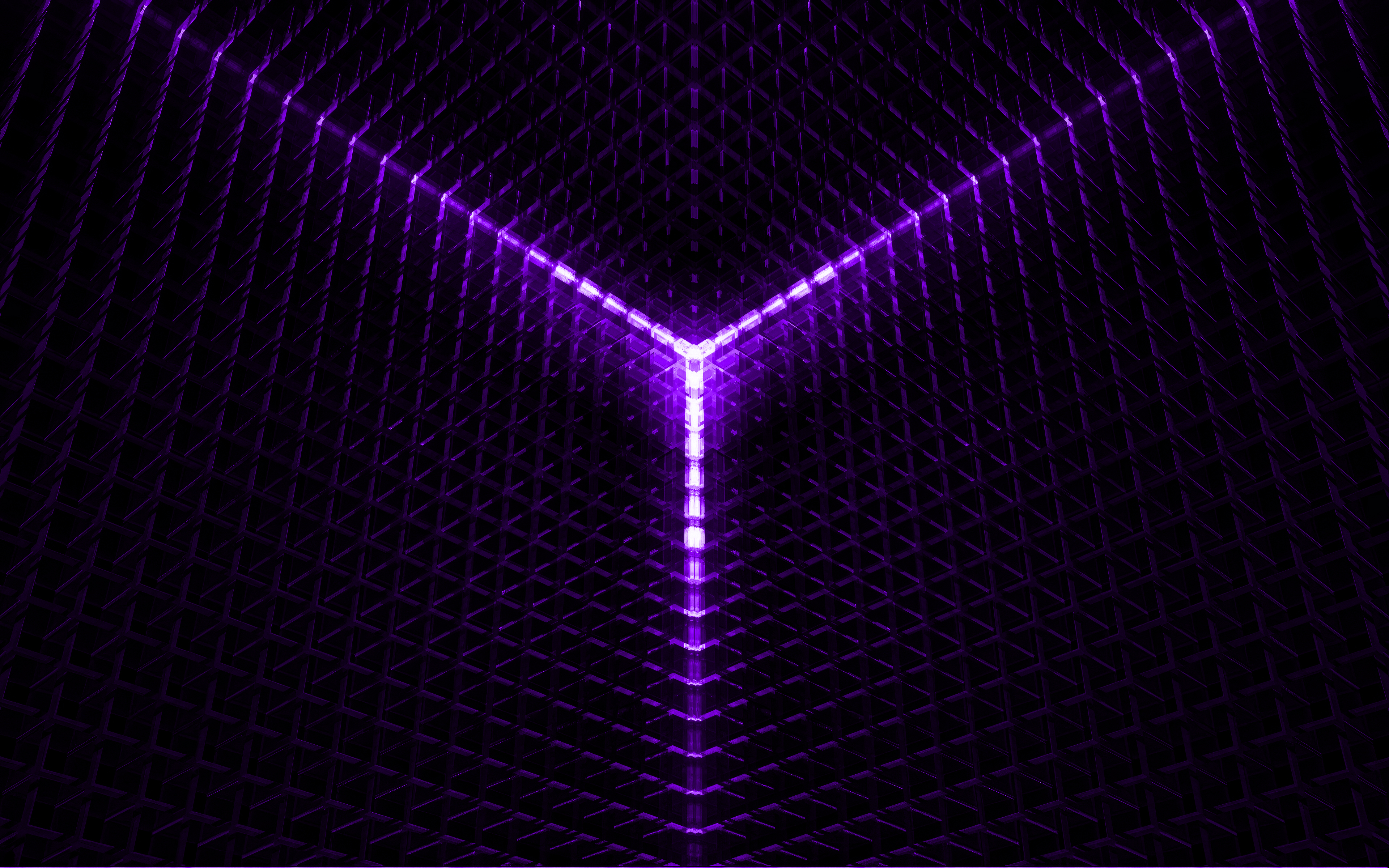 General 3840x2400 abstract grid pattern purple neon symmetry square