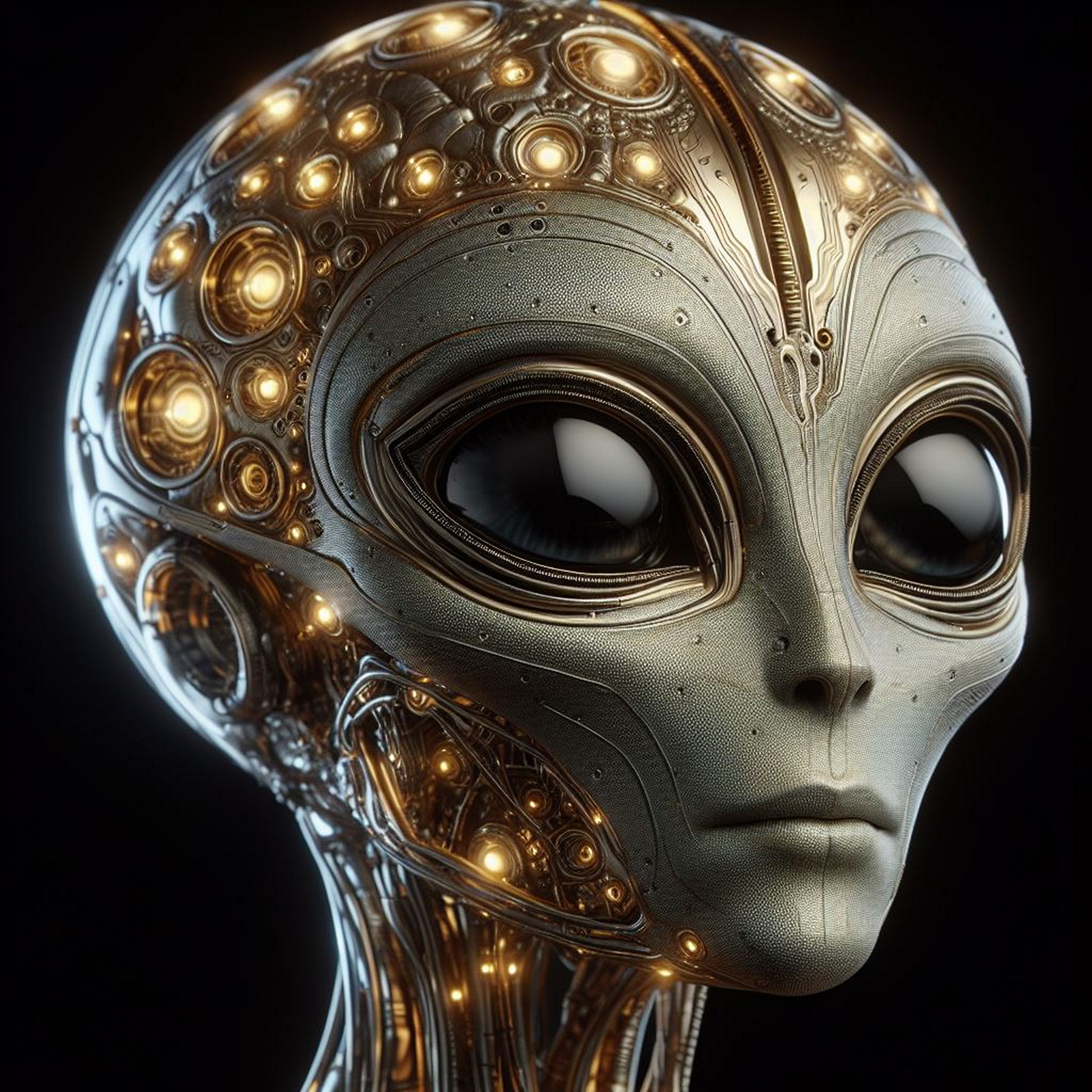 General 1800x1800 AI art aliens closeup black background face simple background eyes glowing closed mouth black