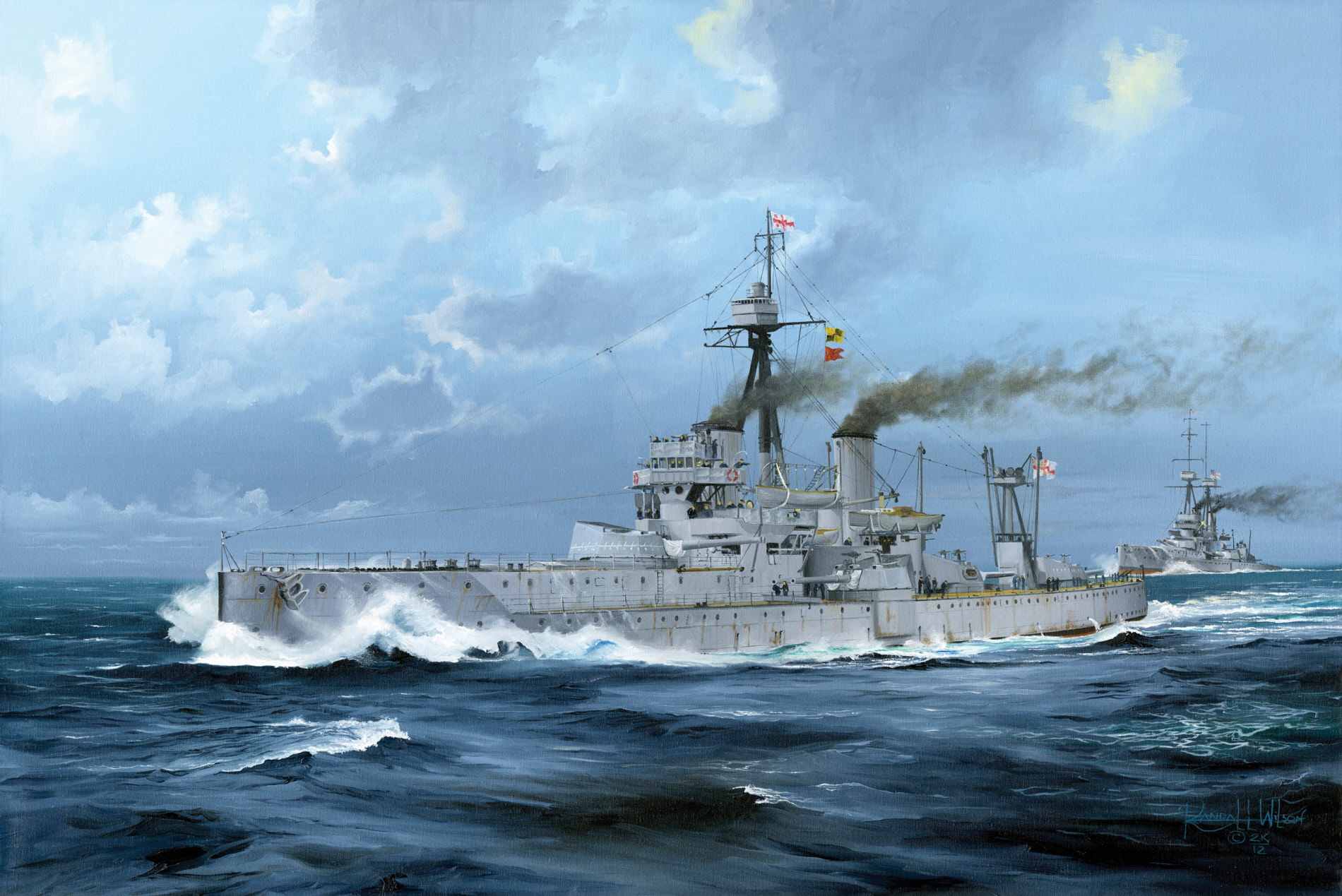 General 1900x1269 warship sea army sky military water military vehicle artwork smoke flag waves