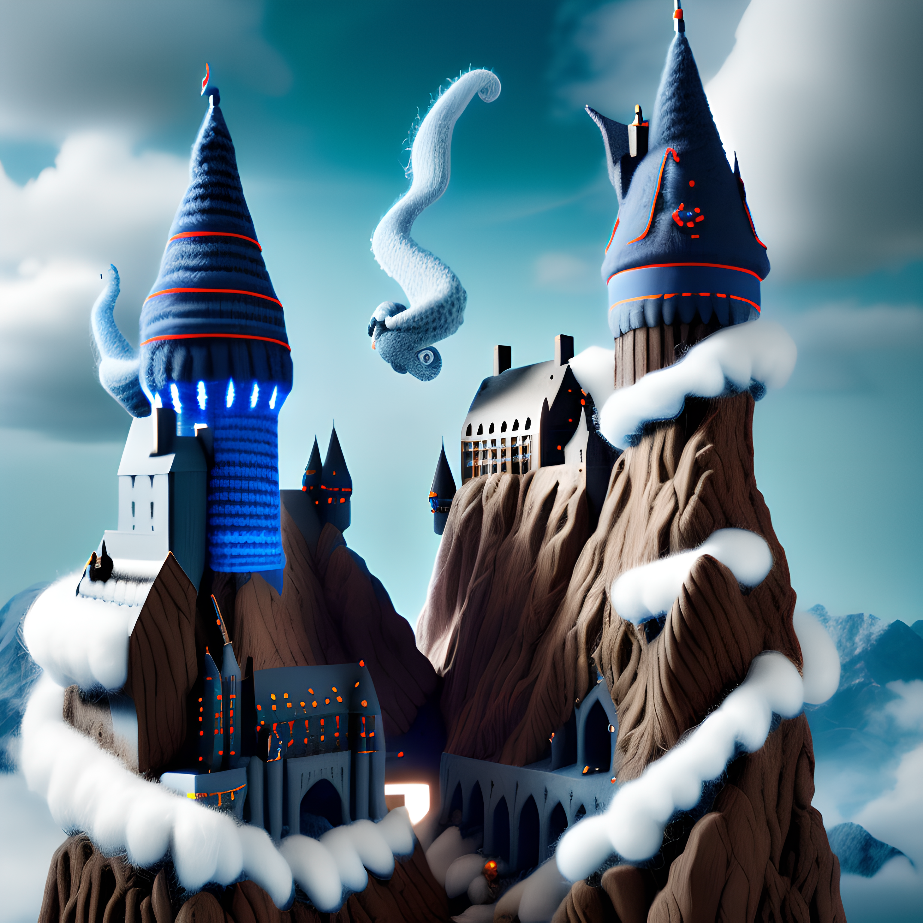 General 3072x3072 Stable Diffusion AI art Blender CGI Hogwarts Harry Potter