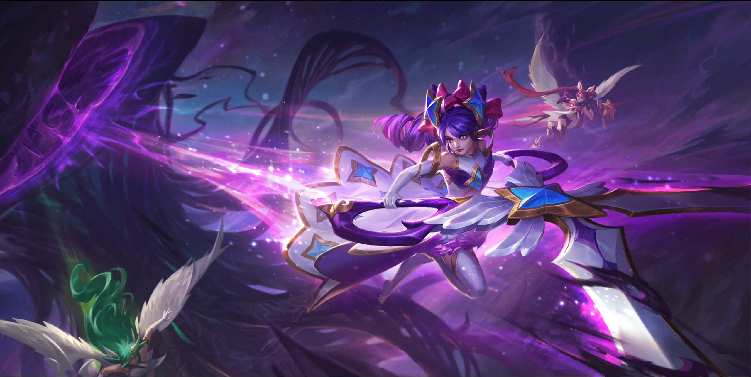 General 2560x1285 Gwen (League of Legends) Star Guardian video games video game art video game characters