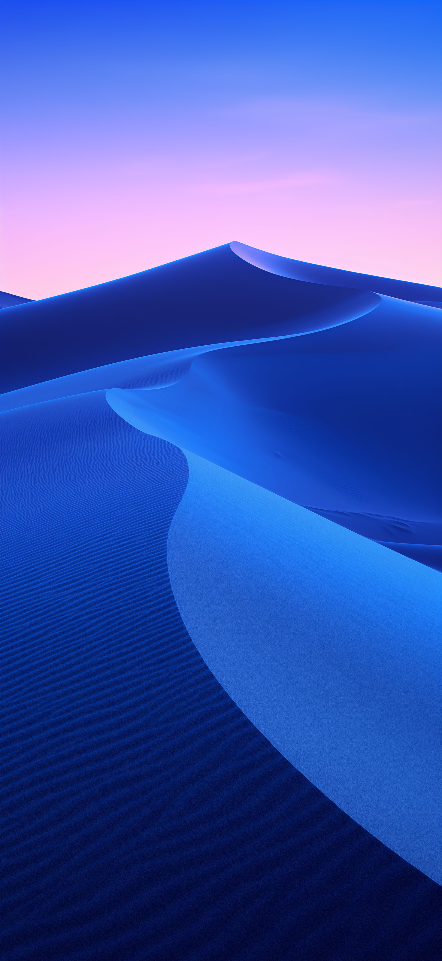 General 1472x3200 AI art desert dunes sand portrait display digital art Blue hour sky