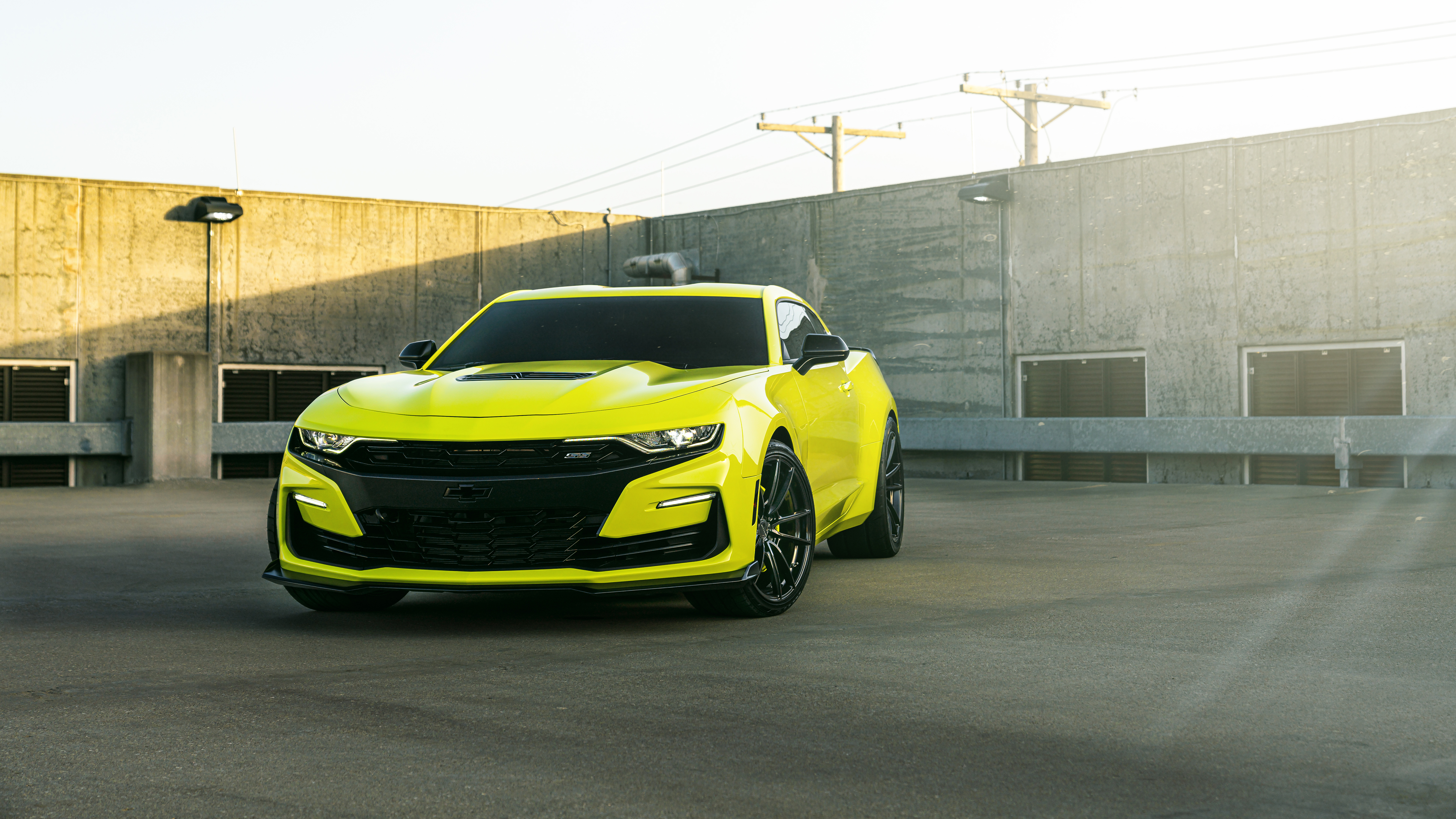 General 5120x2880 Chevrolet Camaro car vehicle yellow cars muscle cars