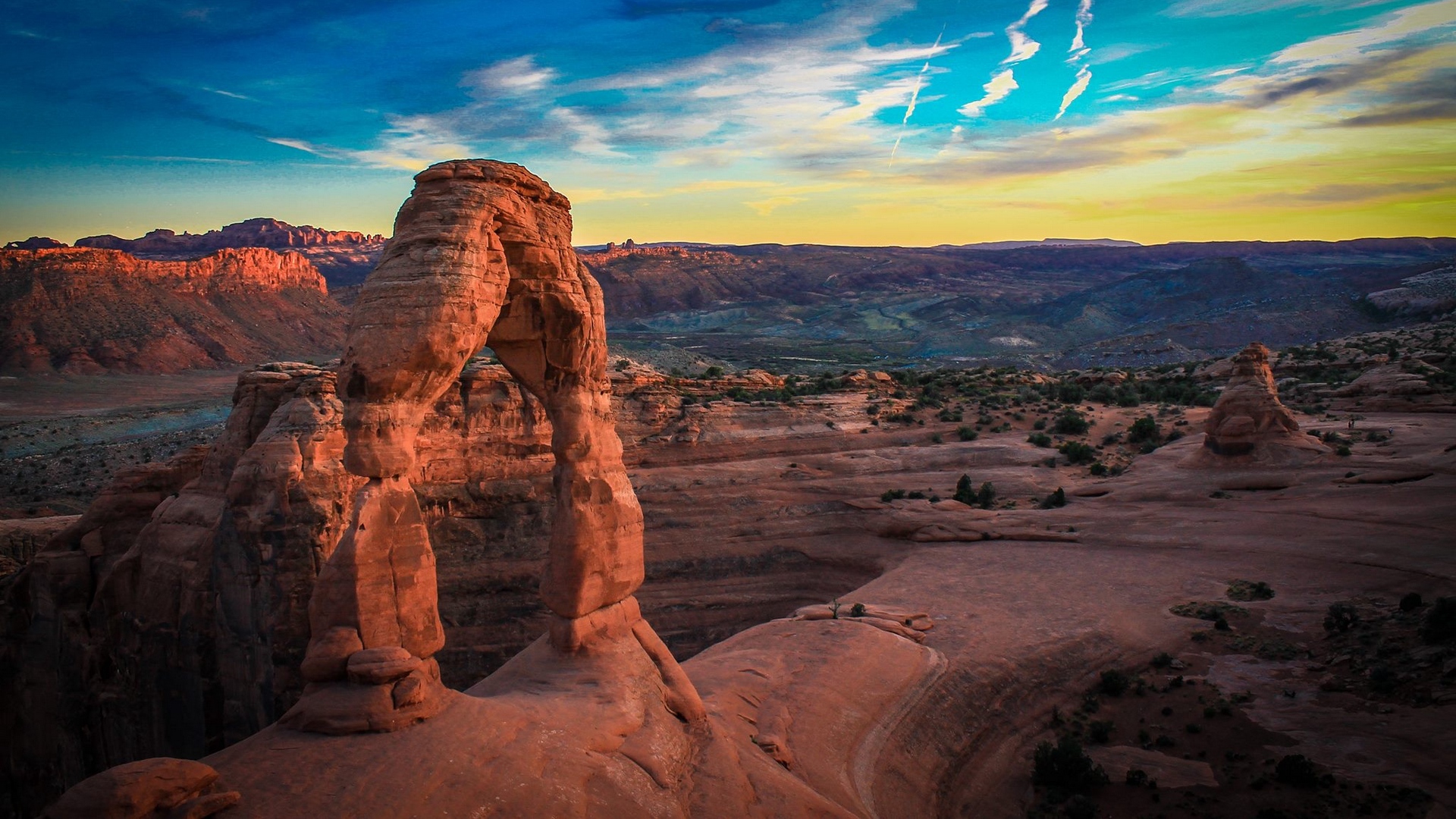 General 1920x1080 sky nature rocks landscape Delicate Arch Utah USA rock formation