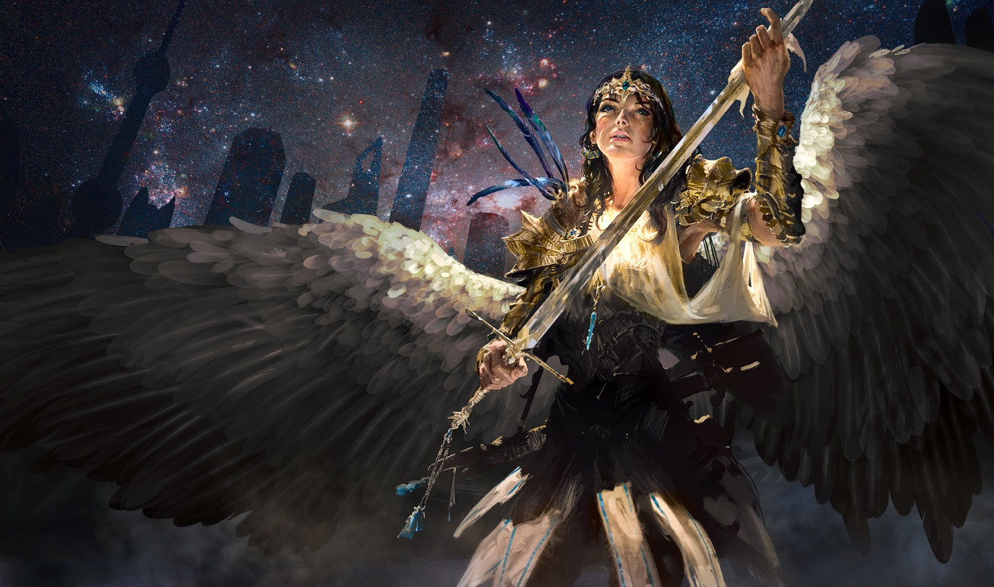 General 1440x850 artwork digital art fantasy girl fantasy art wings