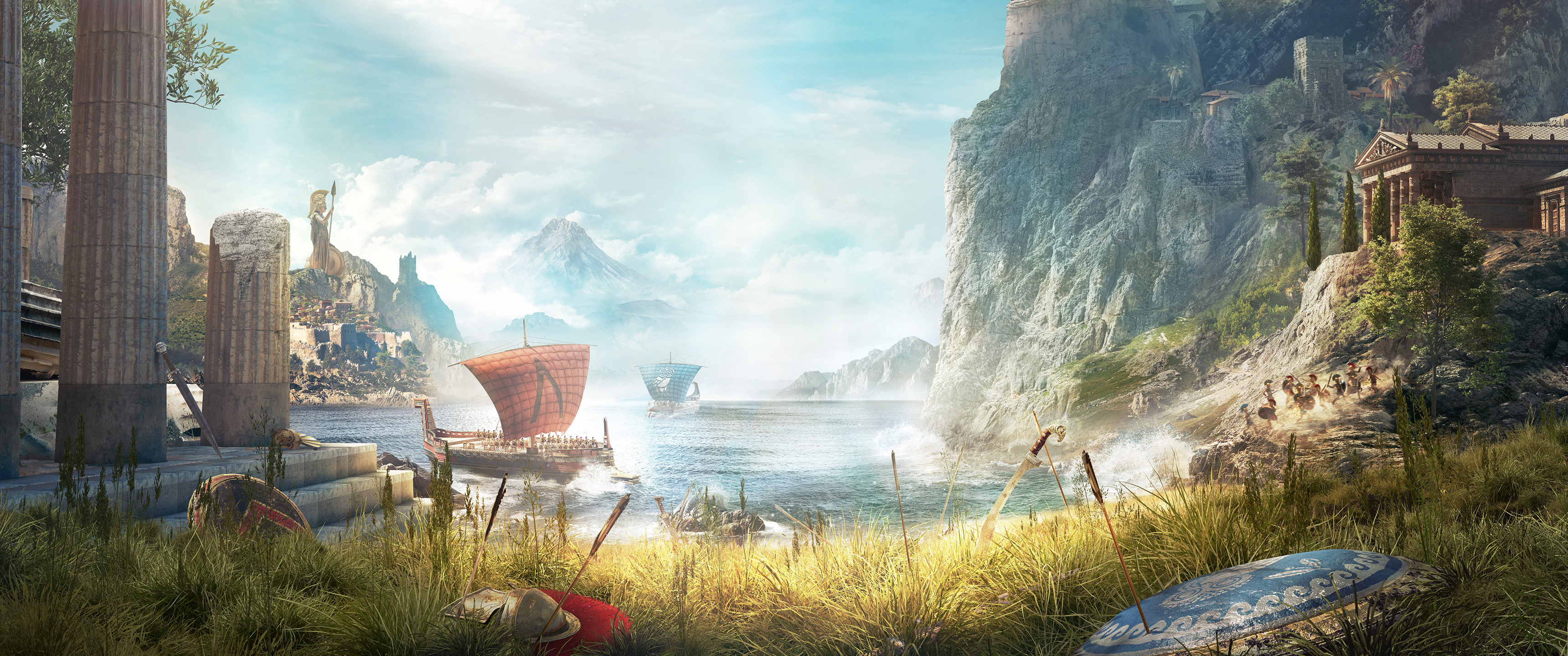 General 3440x1440 ultrawide video games video game art Assassin's Creed Greece ancient greece mythology Assassin's Creed: Odyssey