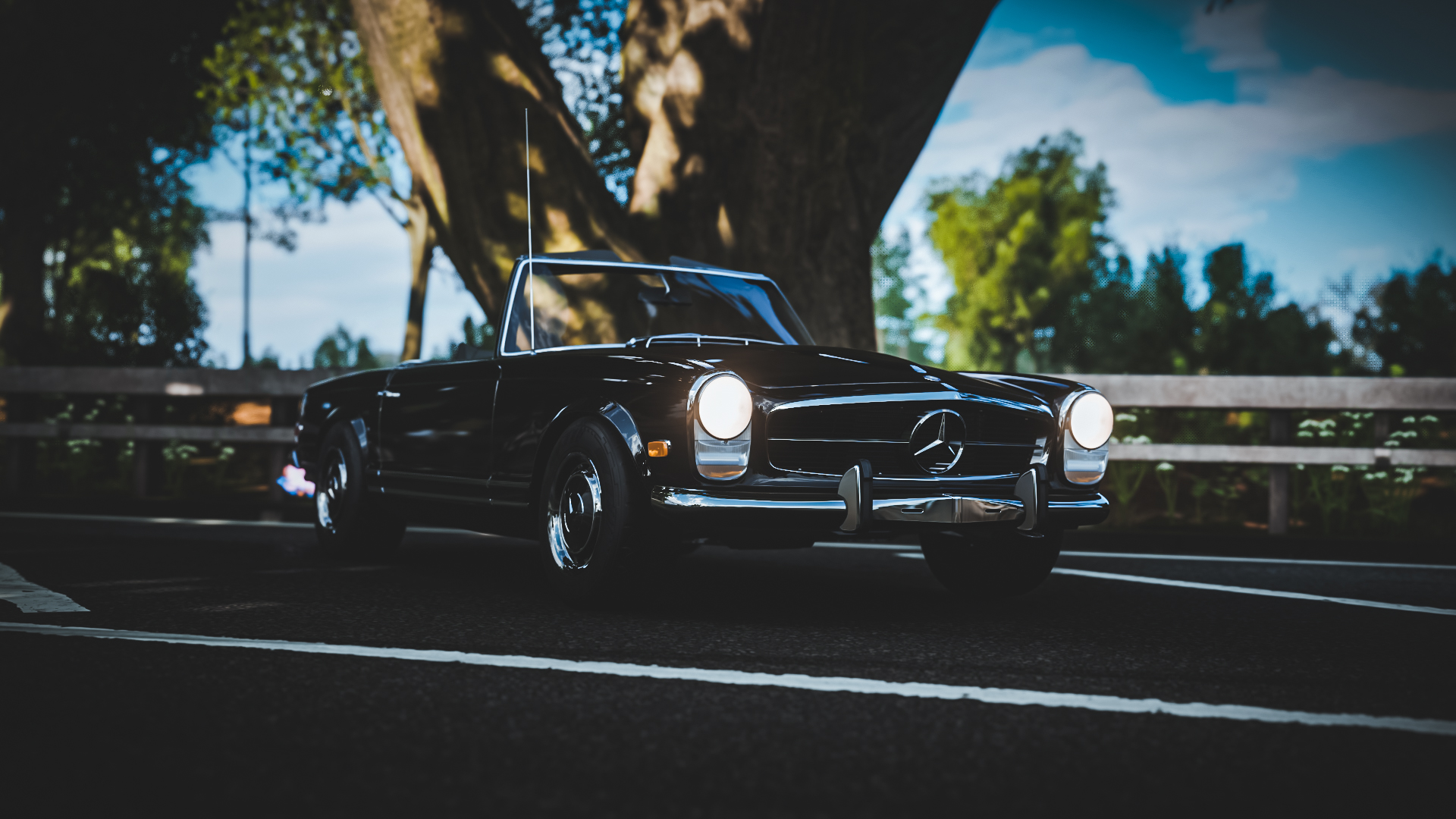 General 1920x1080 Mercedes 280sl Mercedes-Benz car Forza Forza Horizon 4 vehicle oldtimers old car convertible German cars video games PlaygroundGames