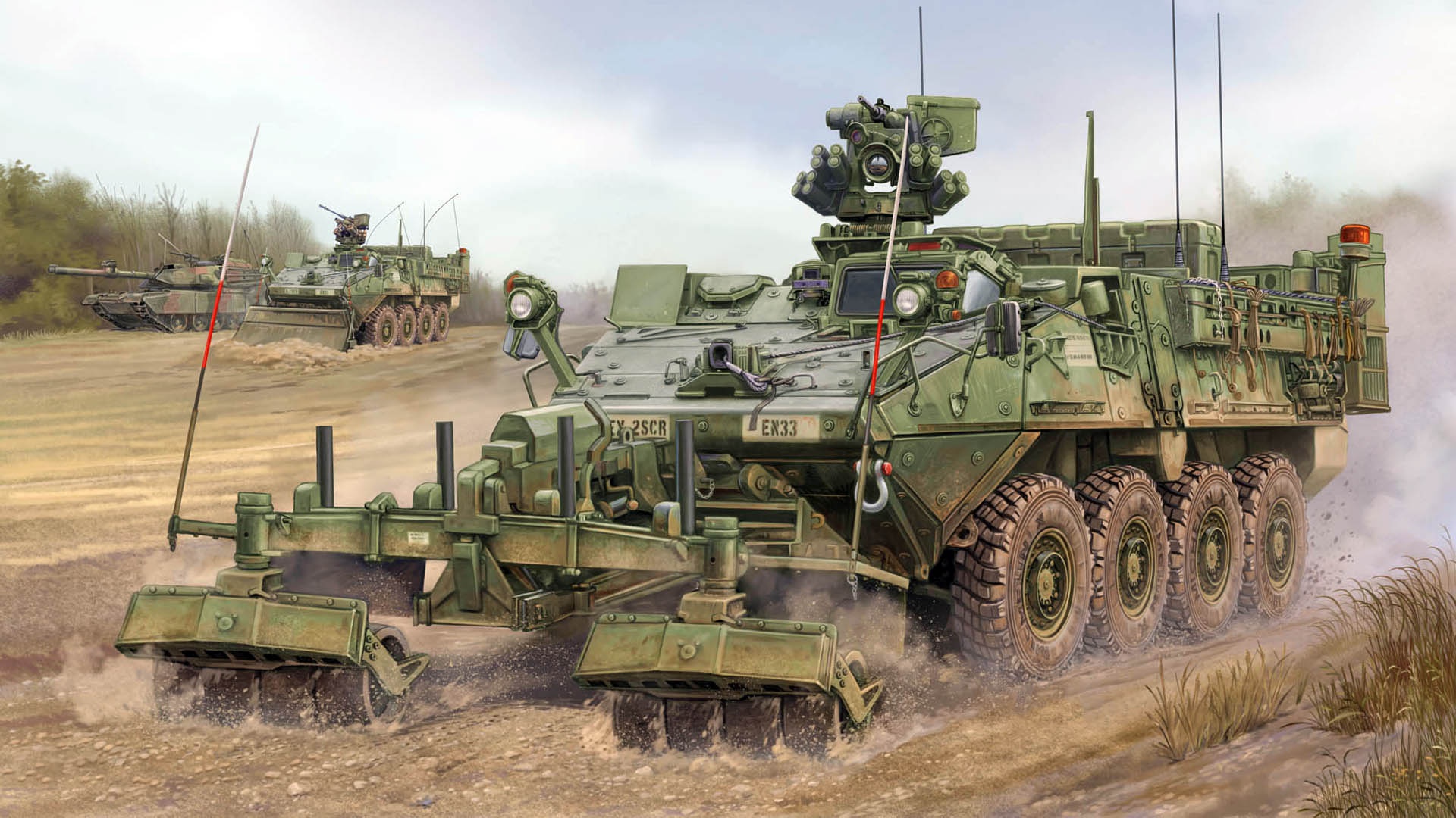 General 1920x1080 artwork vehicle military military vehicle frontal view ground