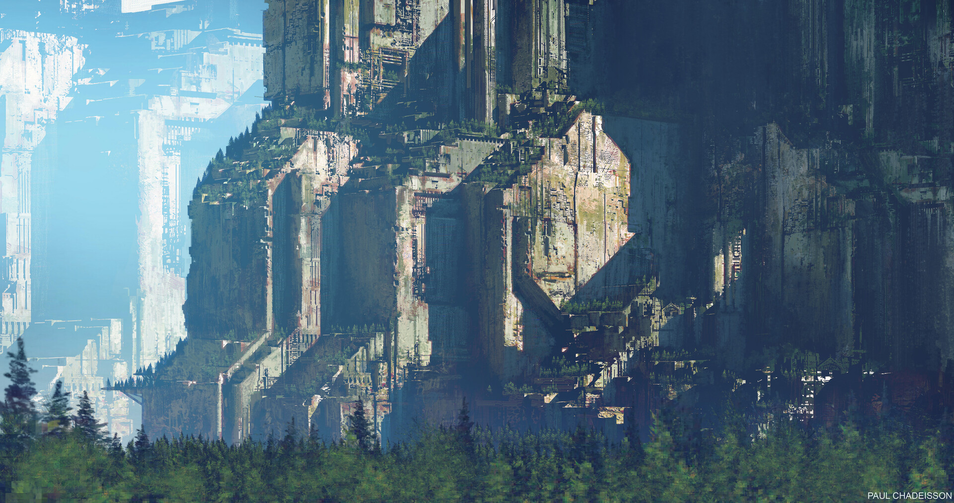General 1920x1013 digital art overgrown giant forest environment ruins