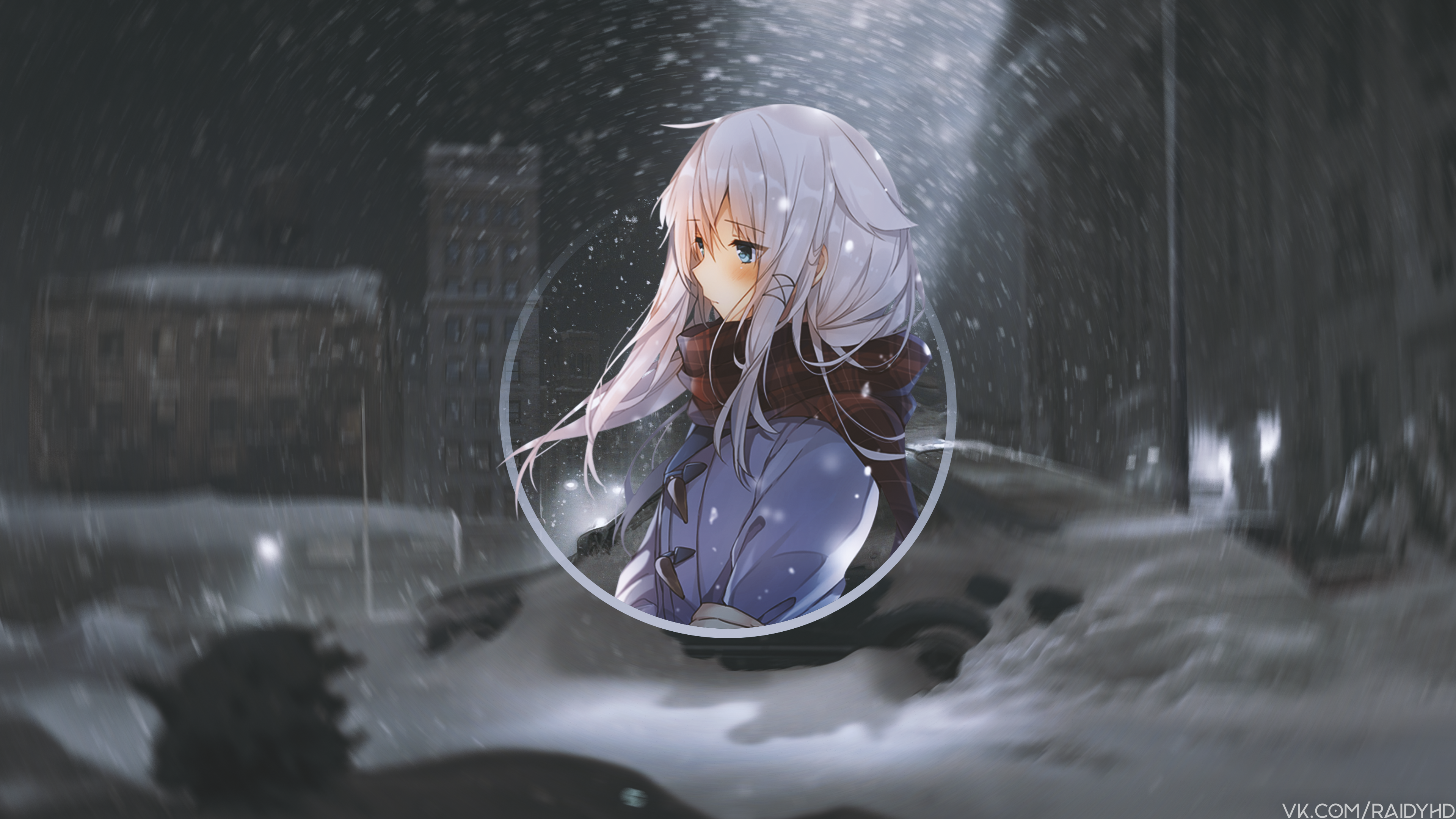 Anime 3840x2160 anime girls anime picture-in-picture snow