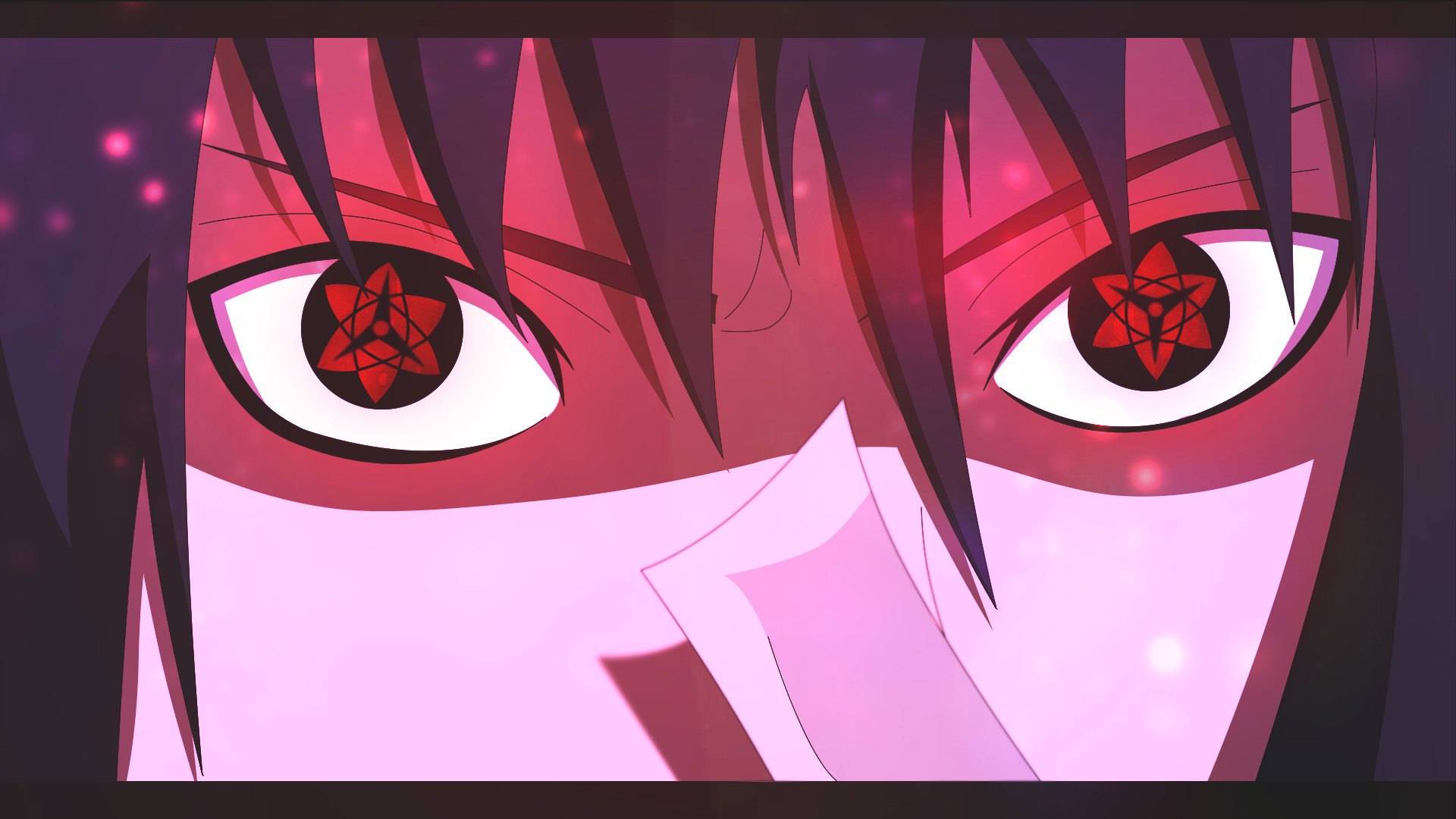 Anime 1920x1080 Uchiha Sasuke Naruto (anime) shuriken red eyes illustration artwork