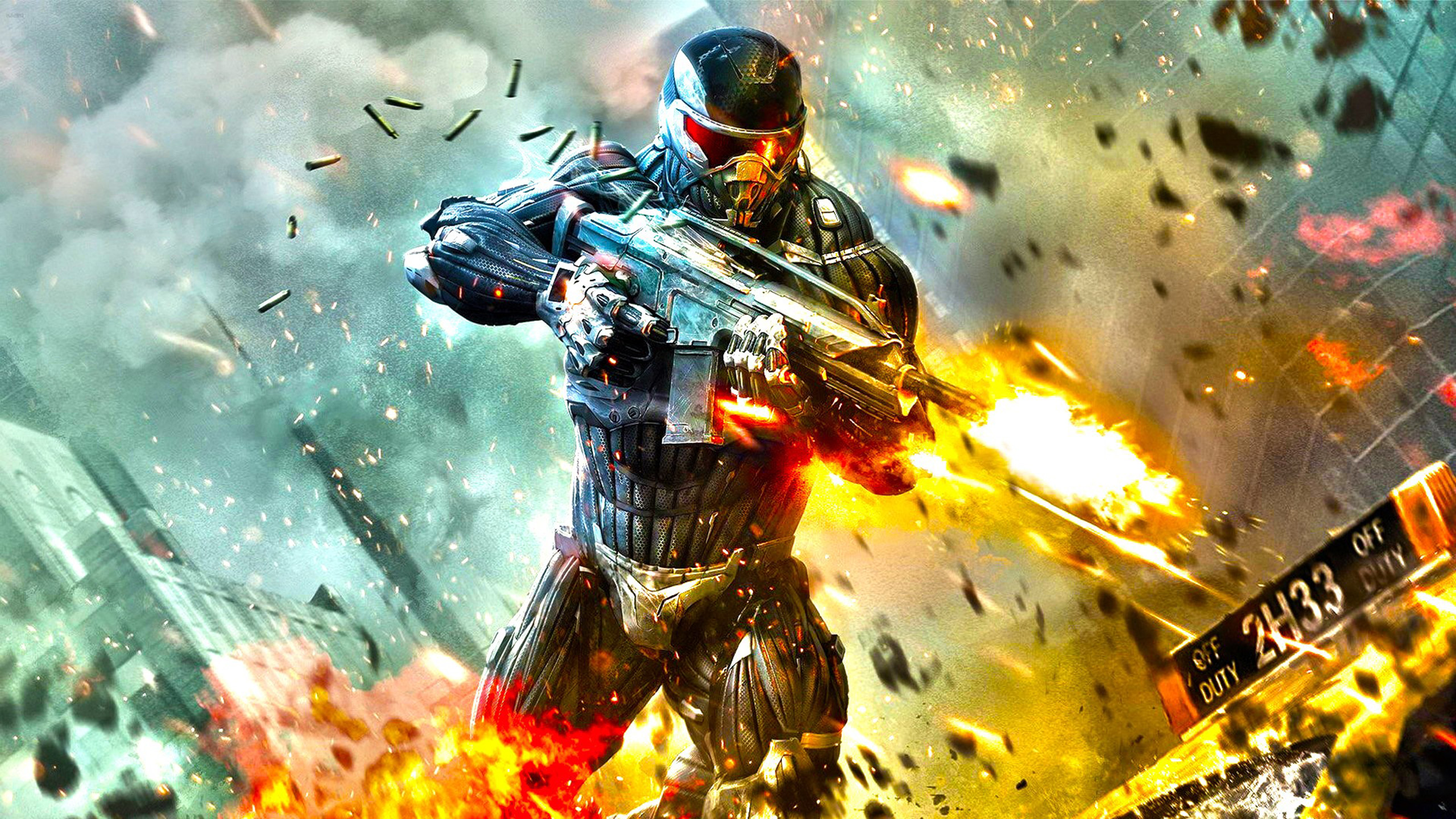 General 2560x1440 Crysis Crysis 2 video games weapon assault rifle Crytek Electronic Arts first-person shooter