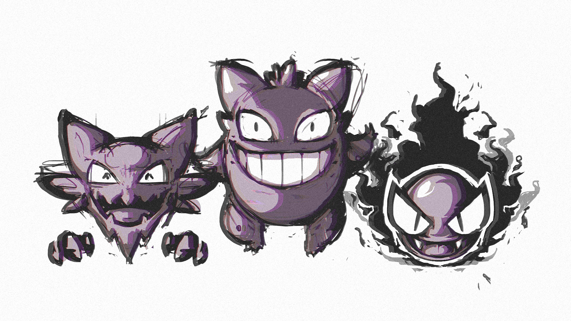 General 1920x1080 Pokémon ghost Gastly Haunter video game characters