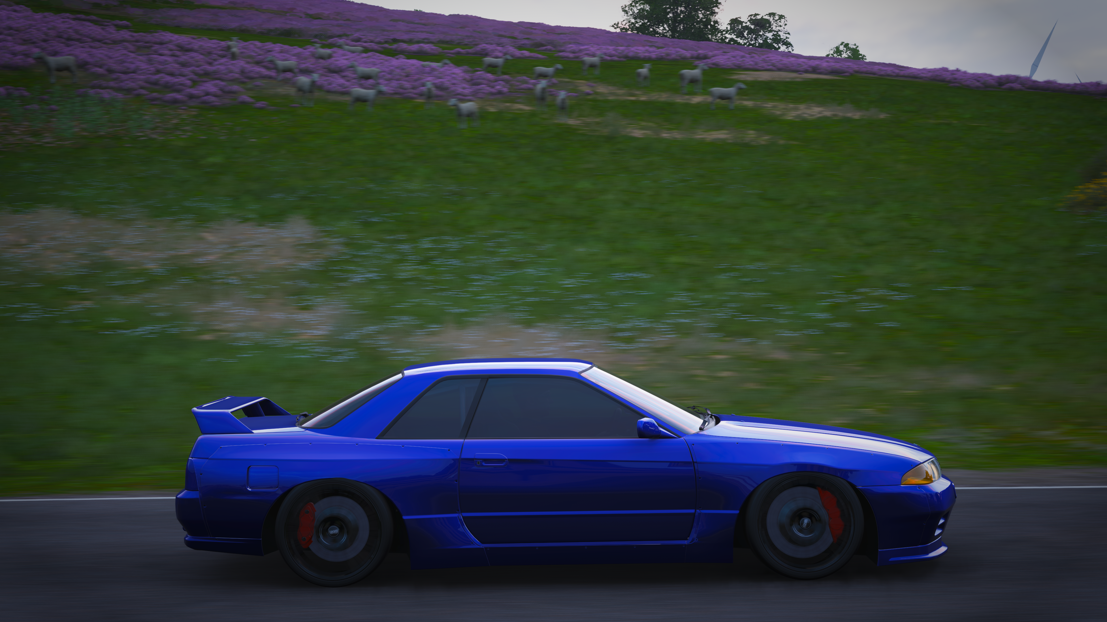General 3840x2160 car vehicle Nissan Nissan Skyline R32 blue Forza Forza Horizon 4 Nissan Skyline side view PlaygroundGames video games Japanese cars