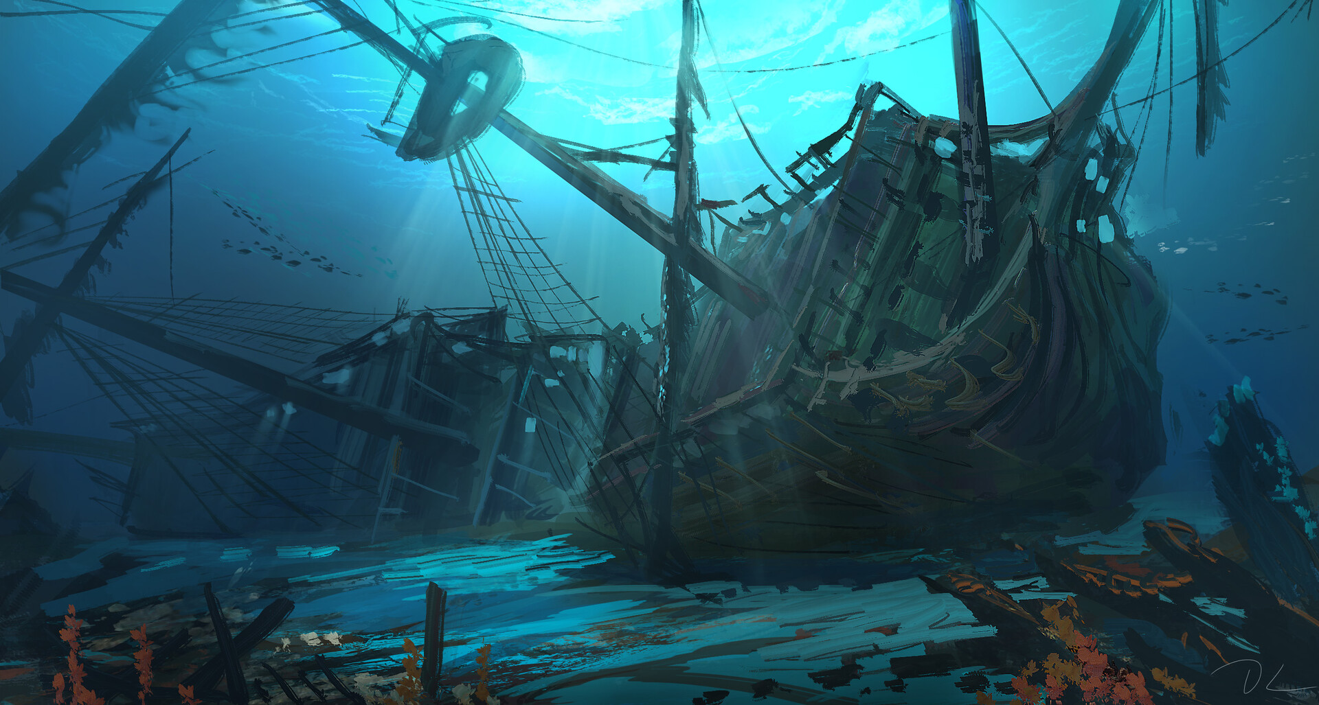 General 1920x1027 environment underwater ship fish shipwreck wood