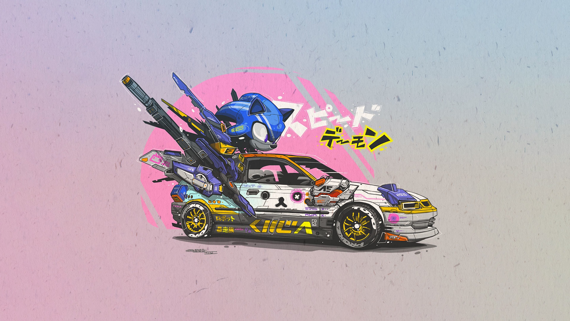 General 1920x1080 Sonic the Hedgehog car vehicle artwork video game characters