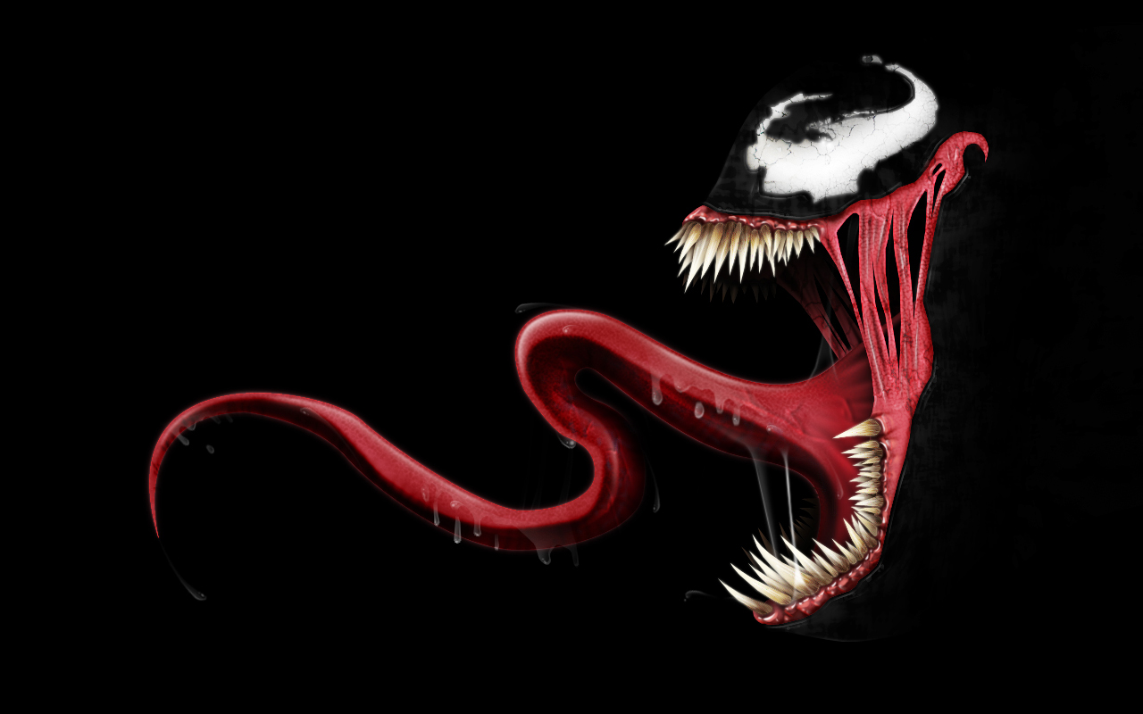 General 1280x800 Venom Marvel Comics creature digital art simple background