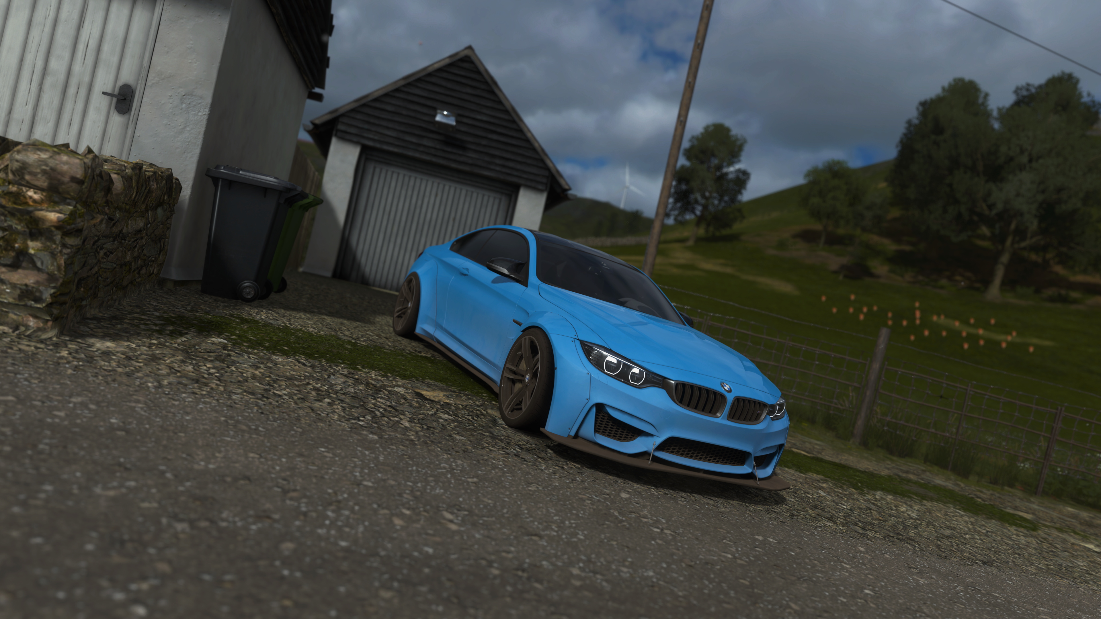 General 3840x2160 Forza Forza Horizon 4 video games car screen shot blue cars BMW BMW F80/F82/F83 BMW 4 Series