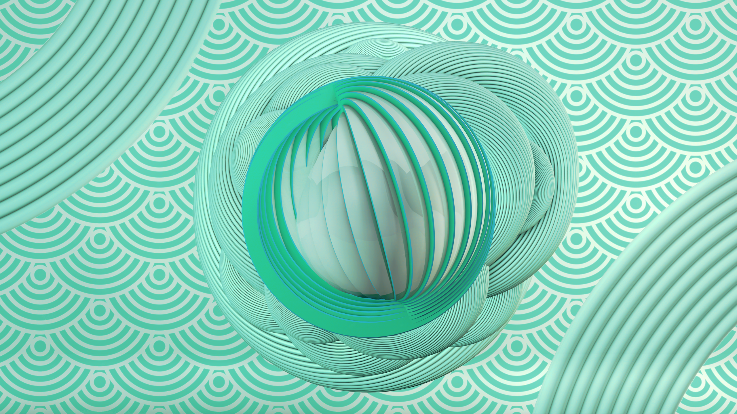General 2560x1440 abstract 3D Abstract twist green