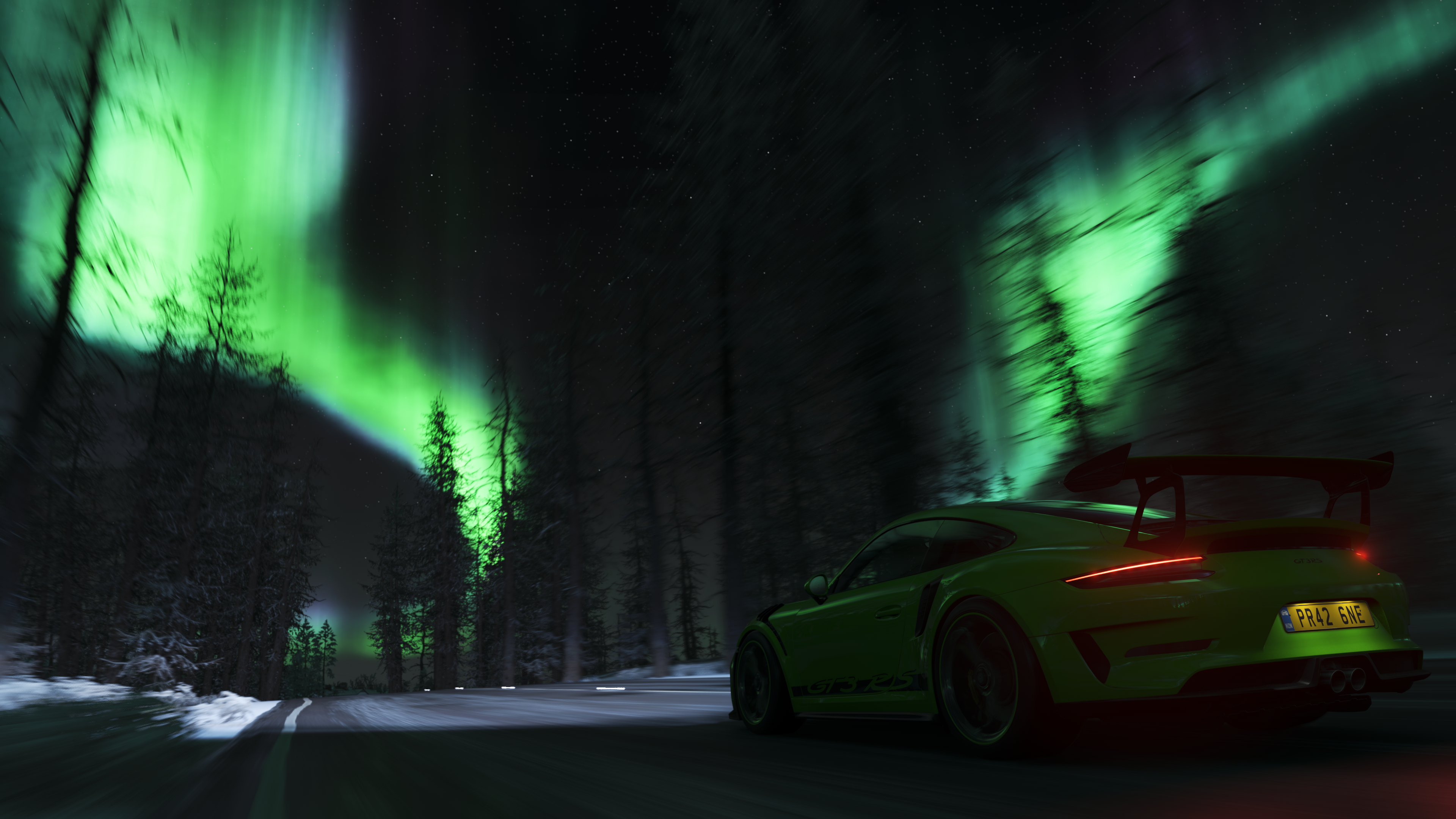 General 3840x2160 video games car Porsche Forza Horizon 4 aurorae Porsche 911 Porsche 991 screen shot Forza night