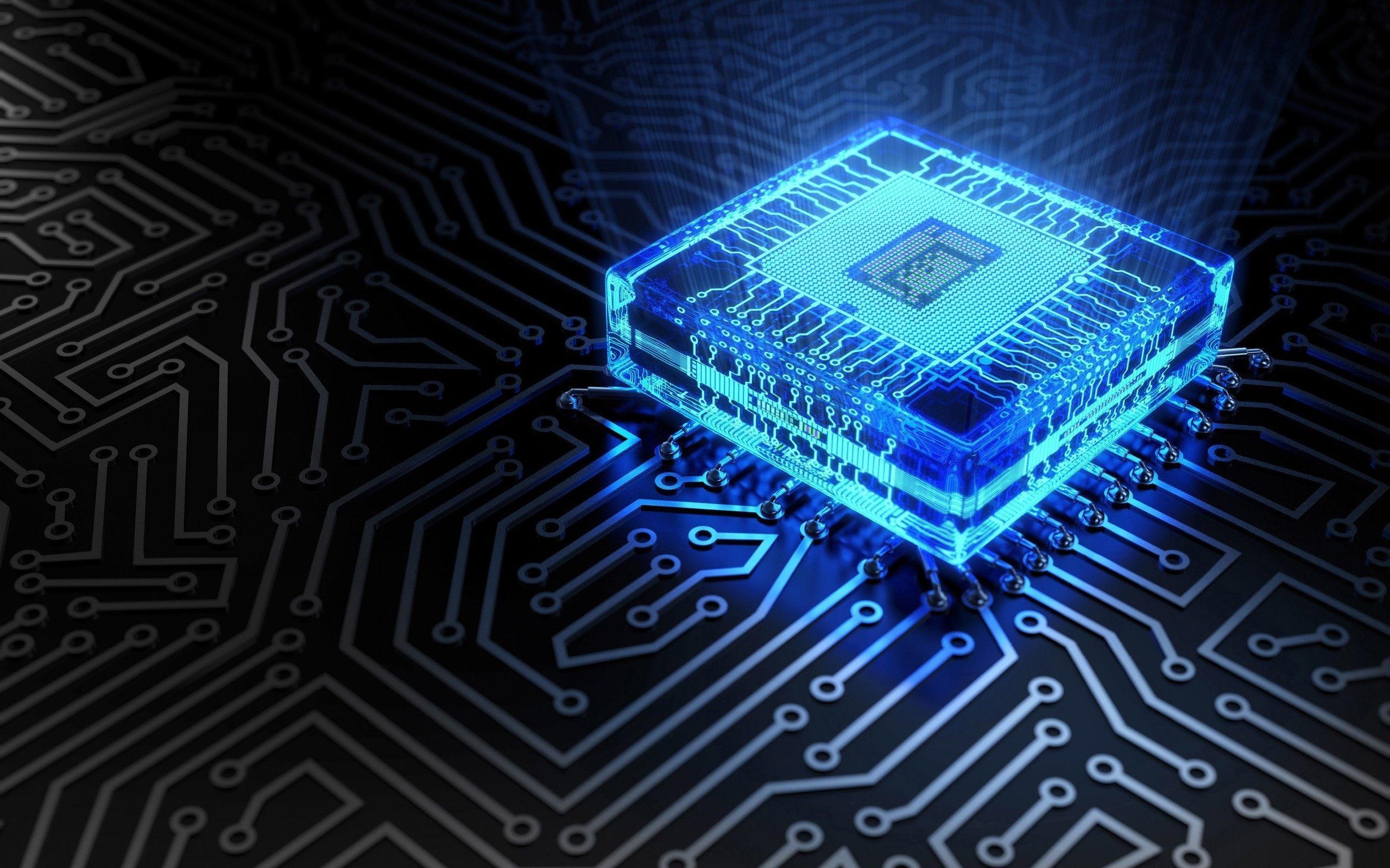 General 2560x1600 CPU circuit circuit boards computer technology blue cyan hardware