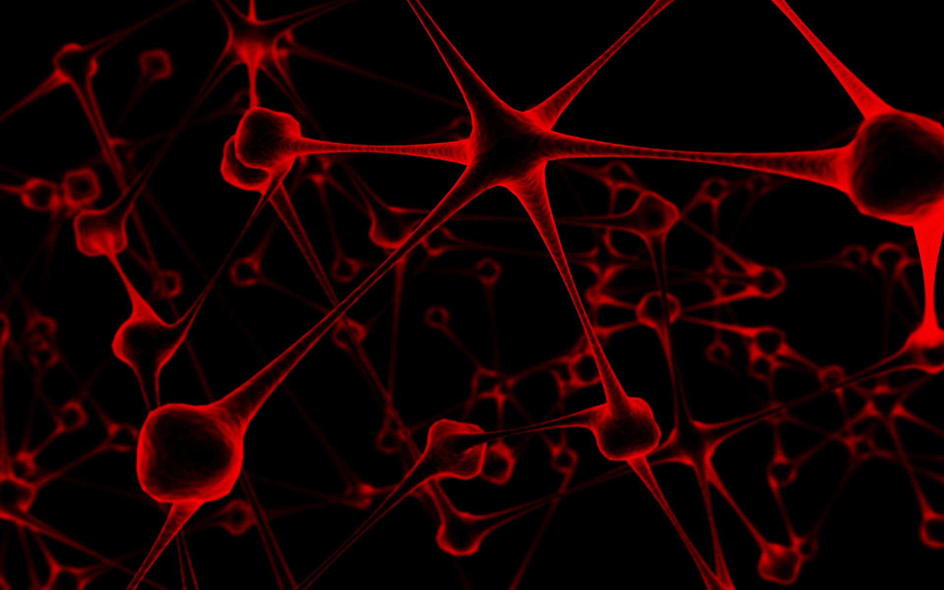 General 1920x1200 abstract neurons red black digital art CGI science