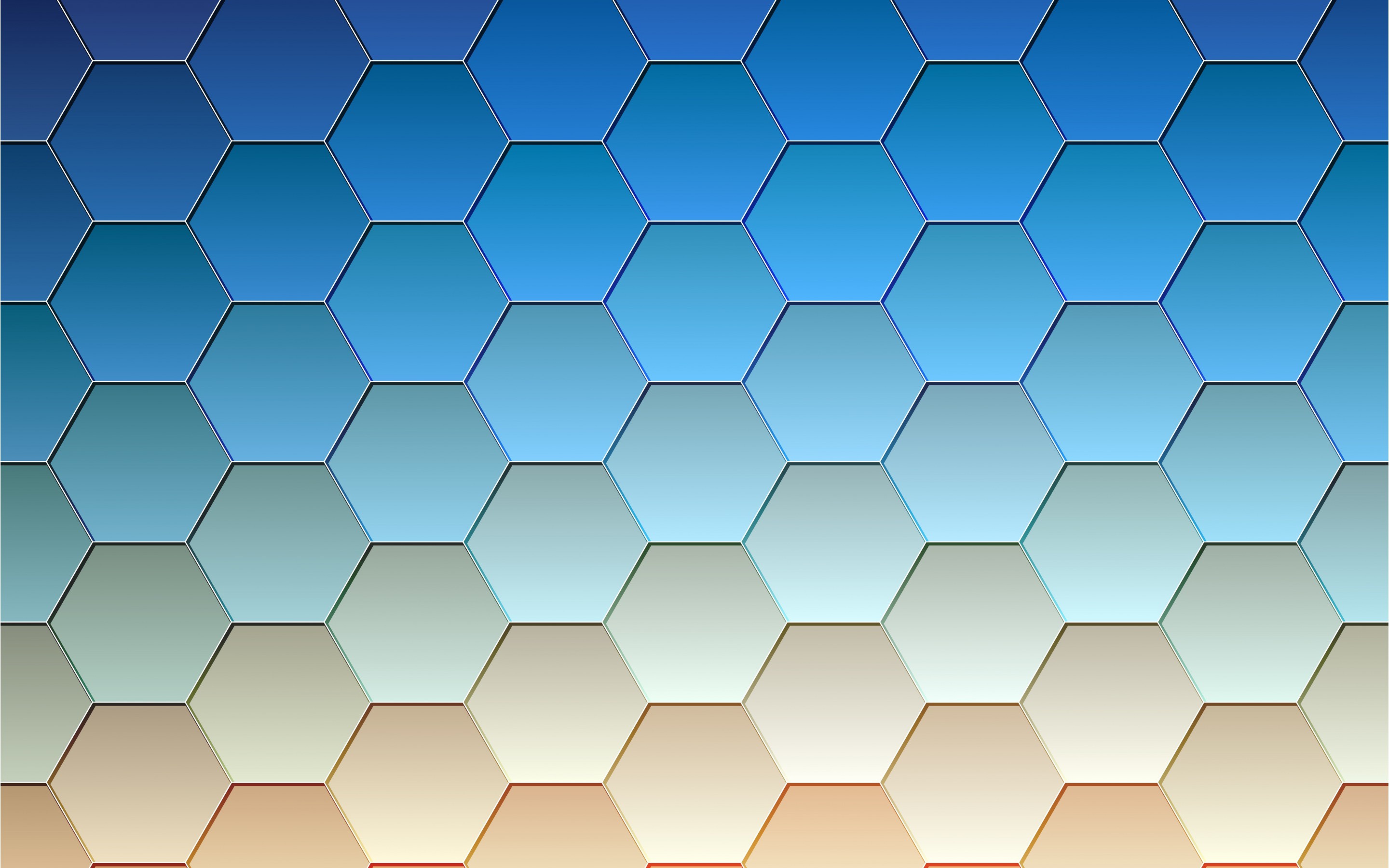 General 2880x1800 texture pattern hexagon cyan beige