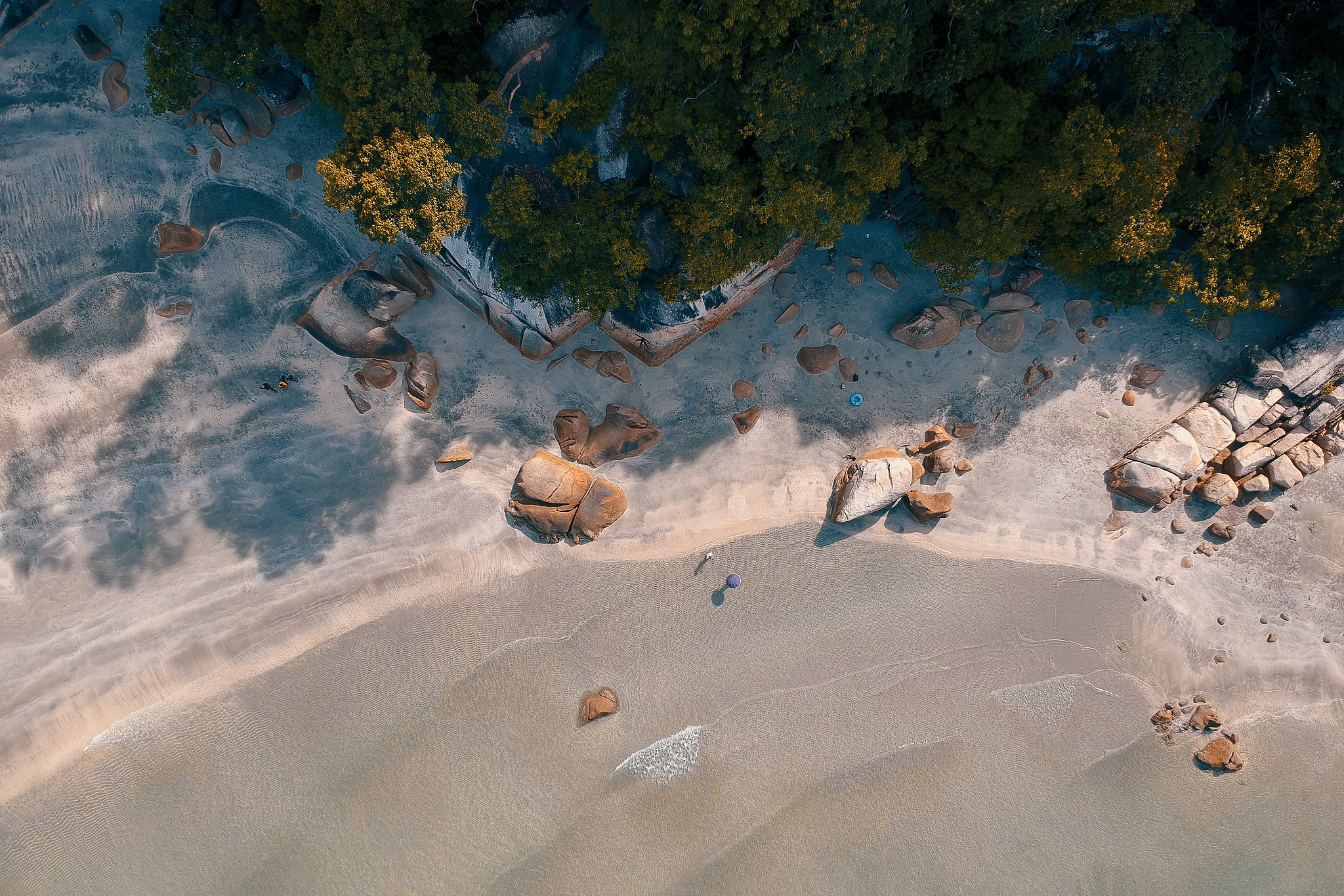 General 2048x1365 nature landscape aerial view trees sea beach stones sand forest rocks