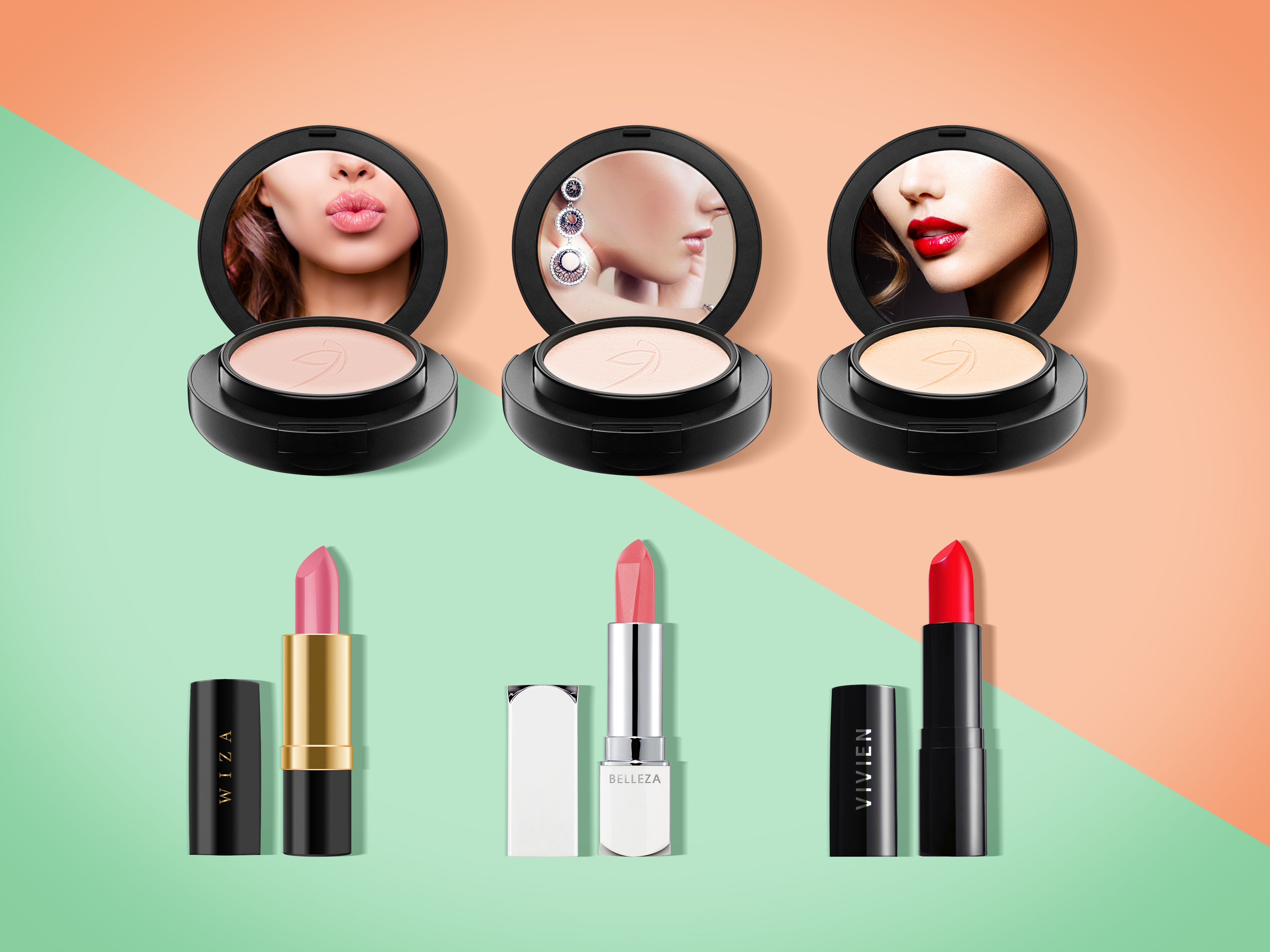 General 3840x2880 lips lipstick cosmetics mirror closeup digital art