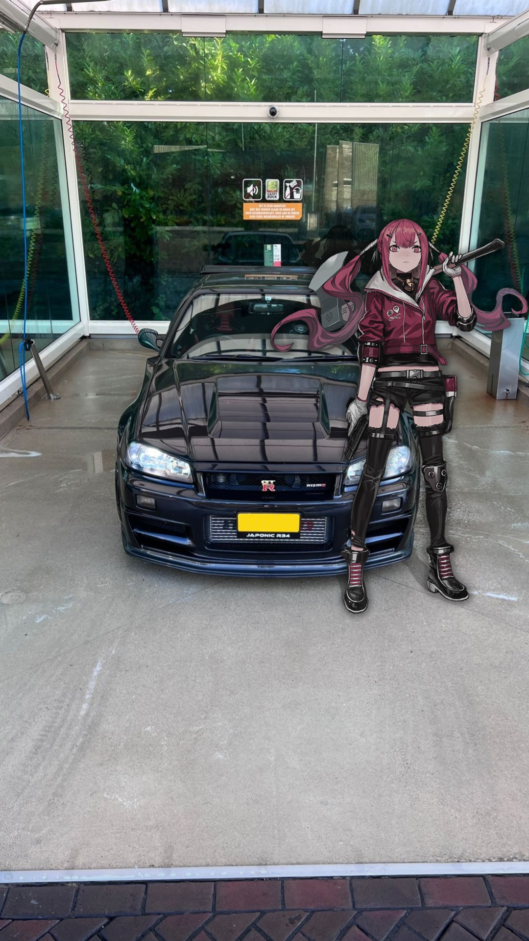 Anime 1080x1920 anime girls Japanese cars jdmxanime car animeirl
