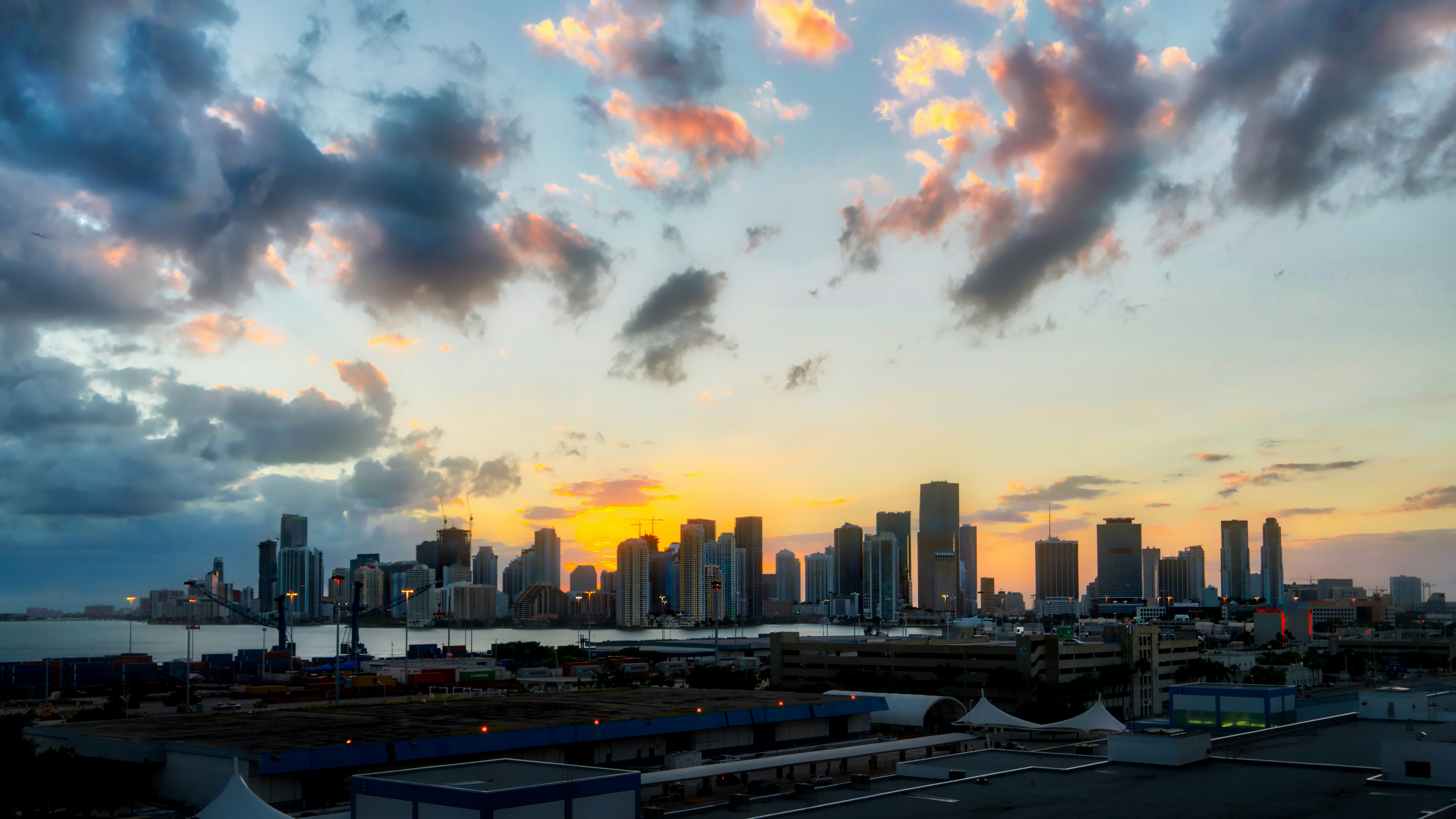 General 7680x4320 photography Trey Ratcliff USA Florida Miami cityscape building skyscraper clouds sky