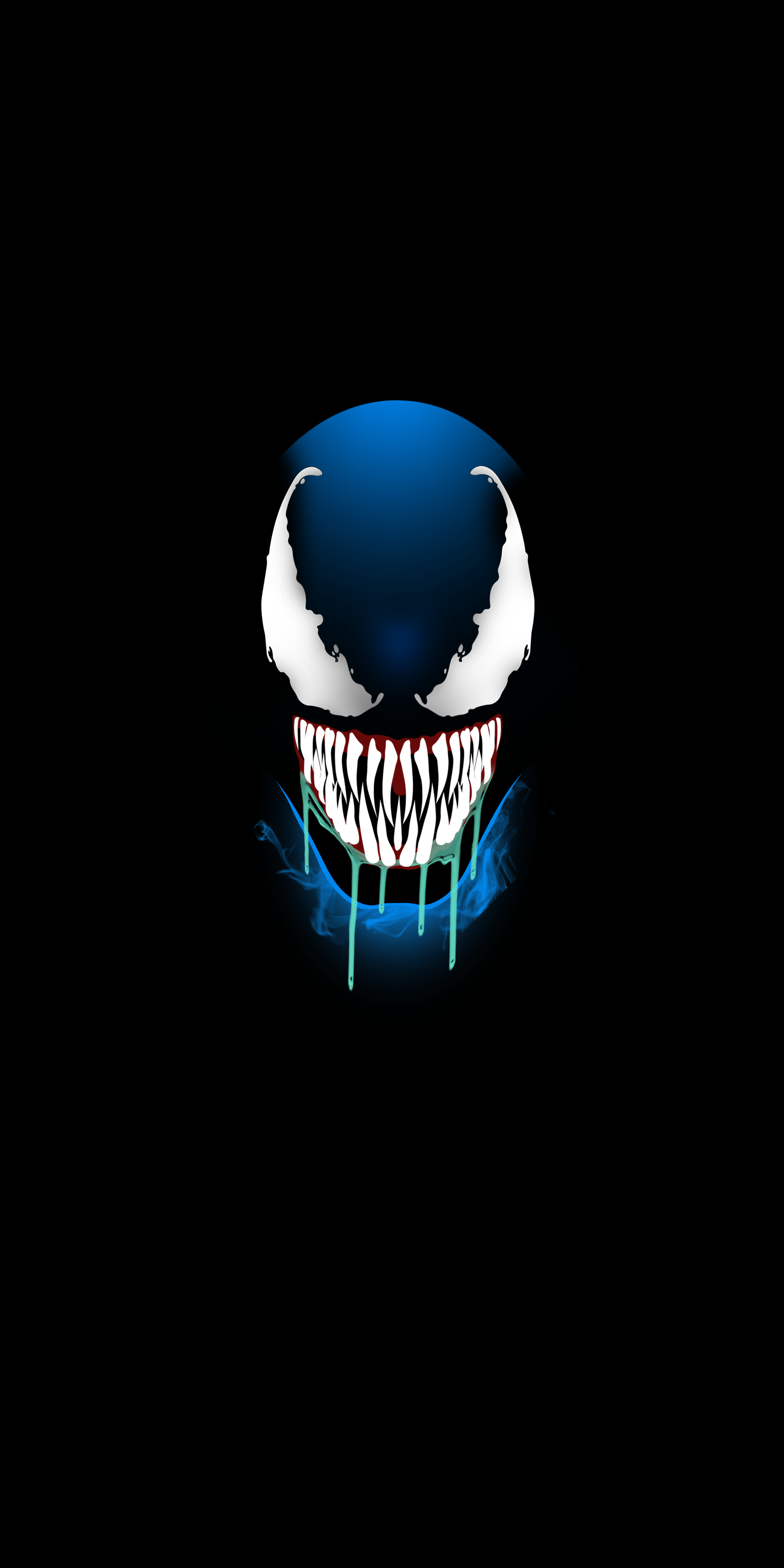 General 1440x2880 Venom Marvel Comics comic art creature artwork simple background black background