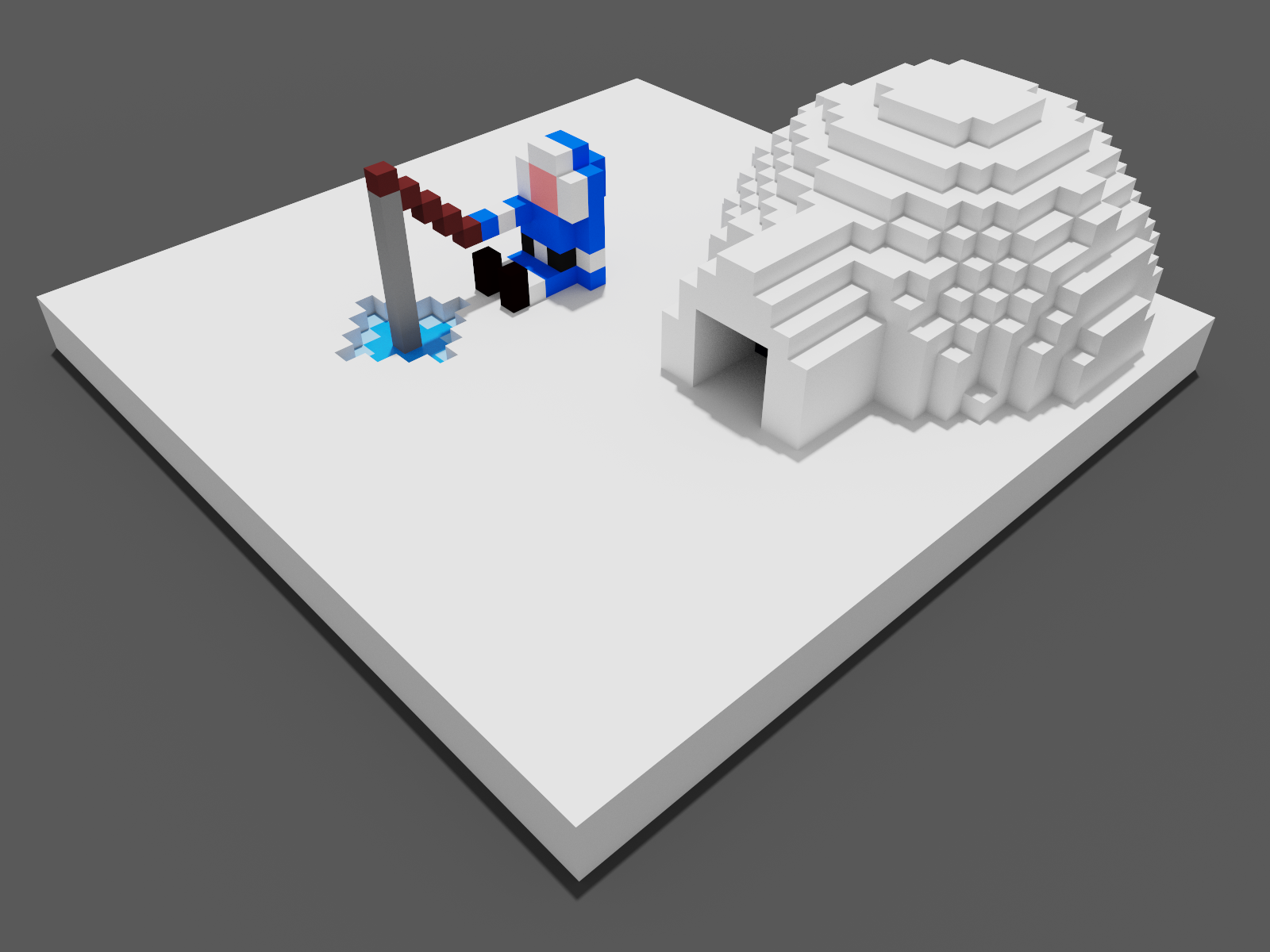 General 1600x1200 voxels snow igloo