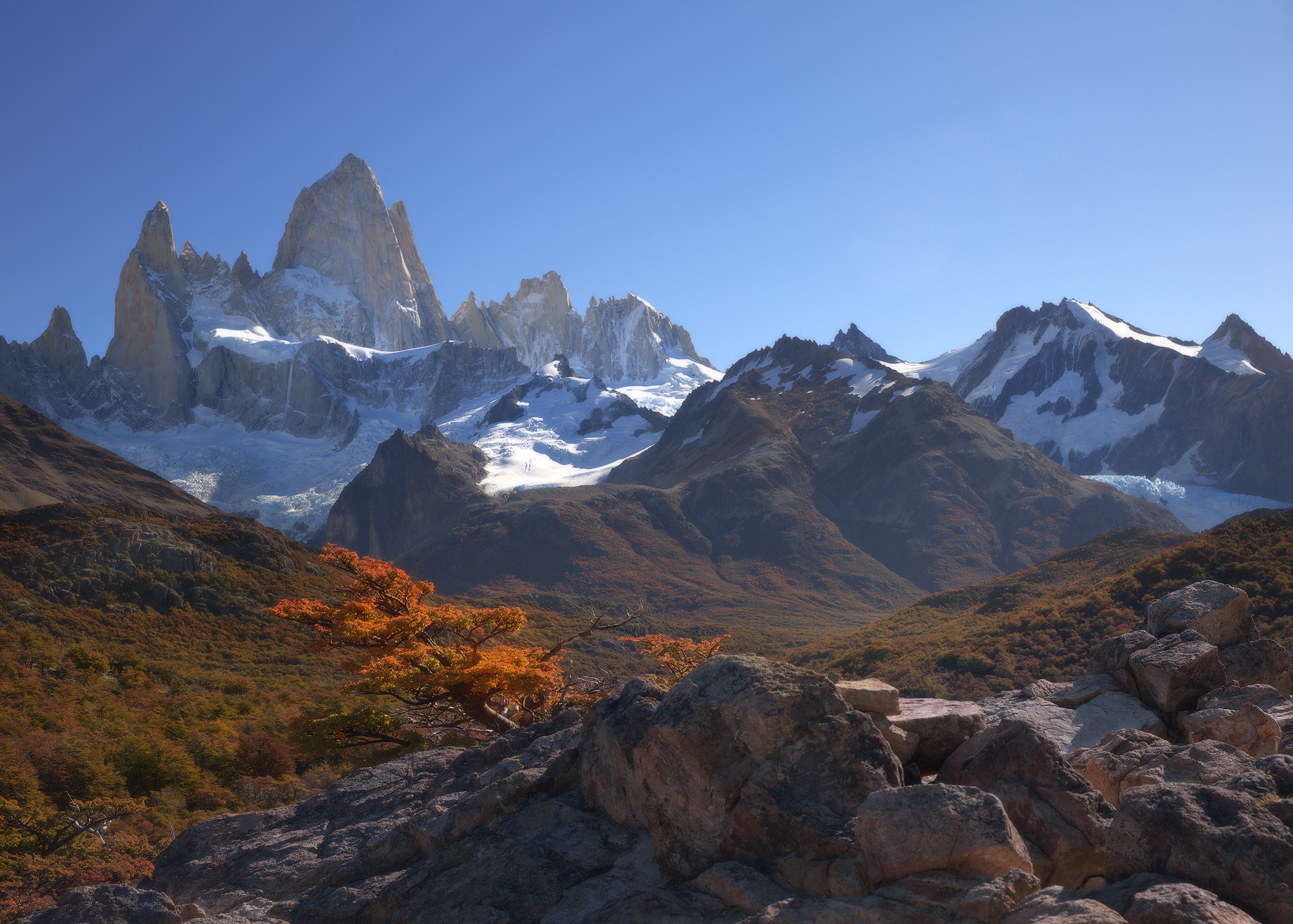 General 2100x1500 Fitz Roy Patagonia Monte Fitz Roy mountains fall snow clear sky nature landscape
