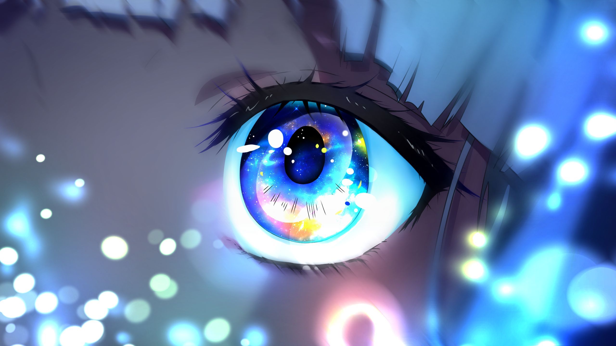 Anime 2560x1440 eyes closeup anime anime girls