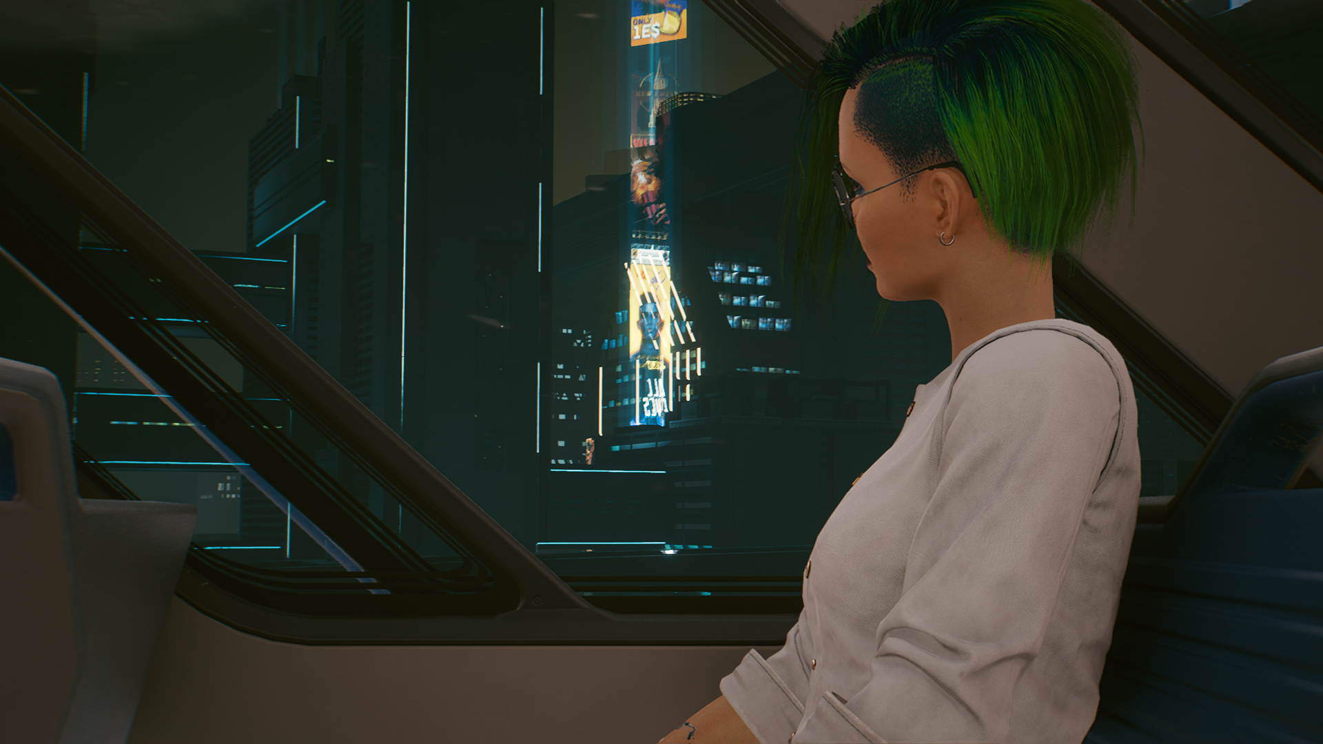 General 1920x1080 Cyberpunk 2077 video games green hair women science fiction women PC gaming video game girls V (Cyberpunk 2077) screen shot
