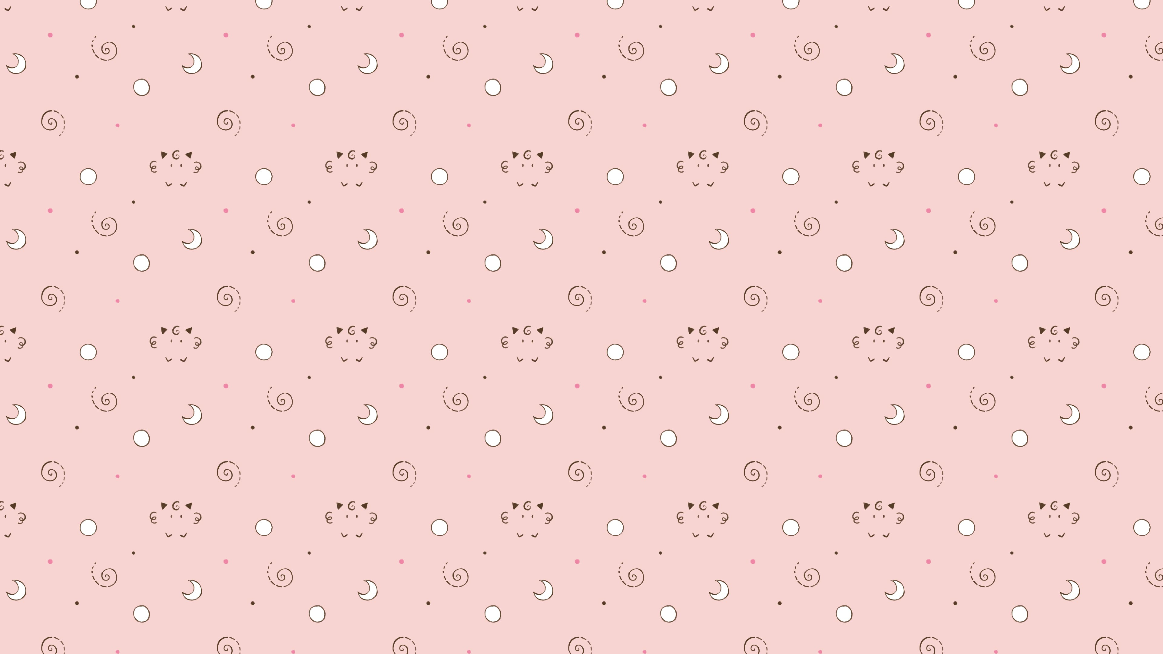 General 3840x2160 Pokémon pattern abstract pink background simple background clefairy