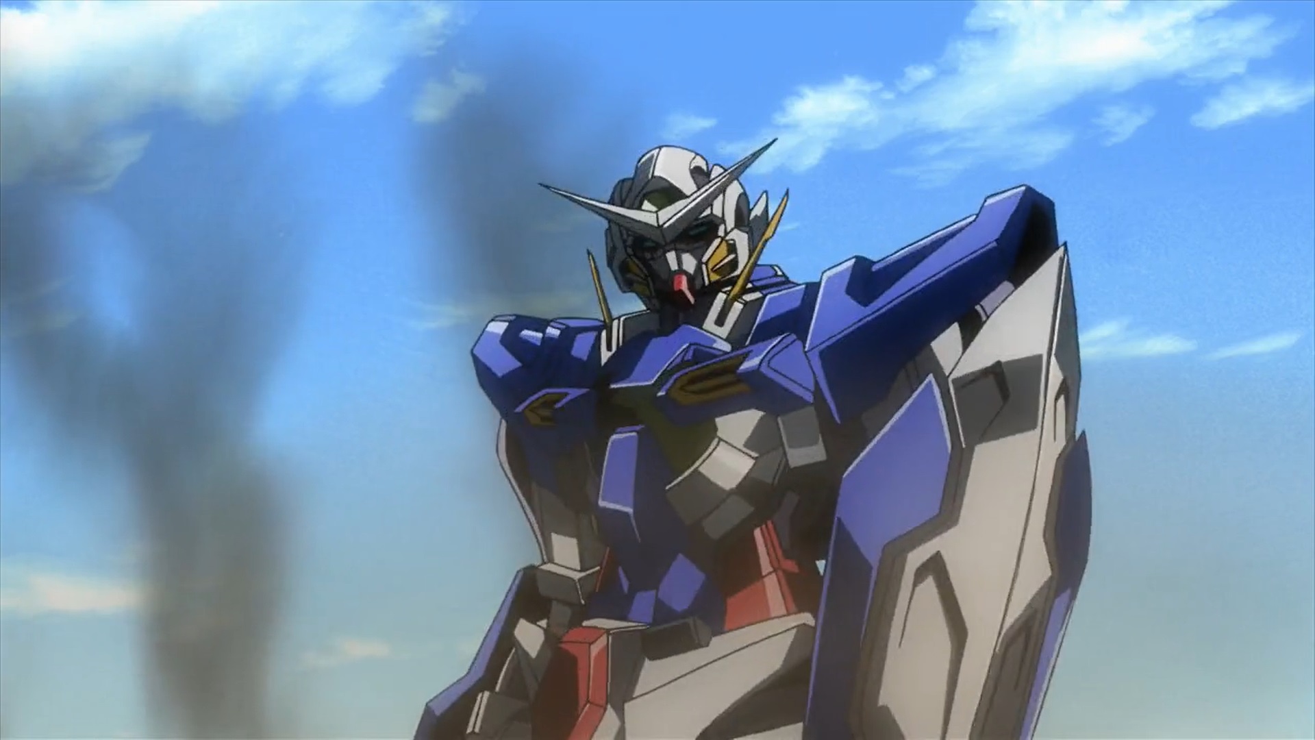 Anime 1920x1080 anime Anime screenshot mechs Super Robot Taisen Gundam Mobile Suit Gundam 00 artwork digital art Gundam Exia