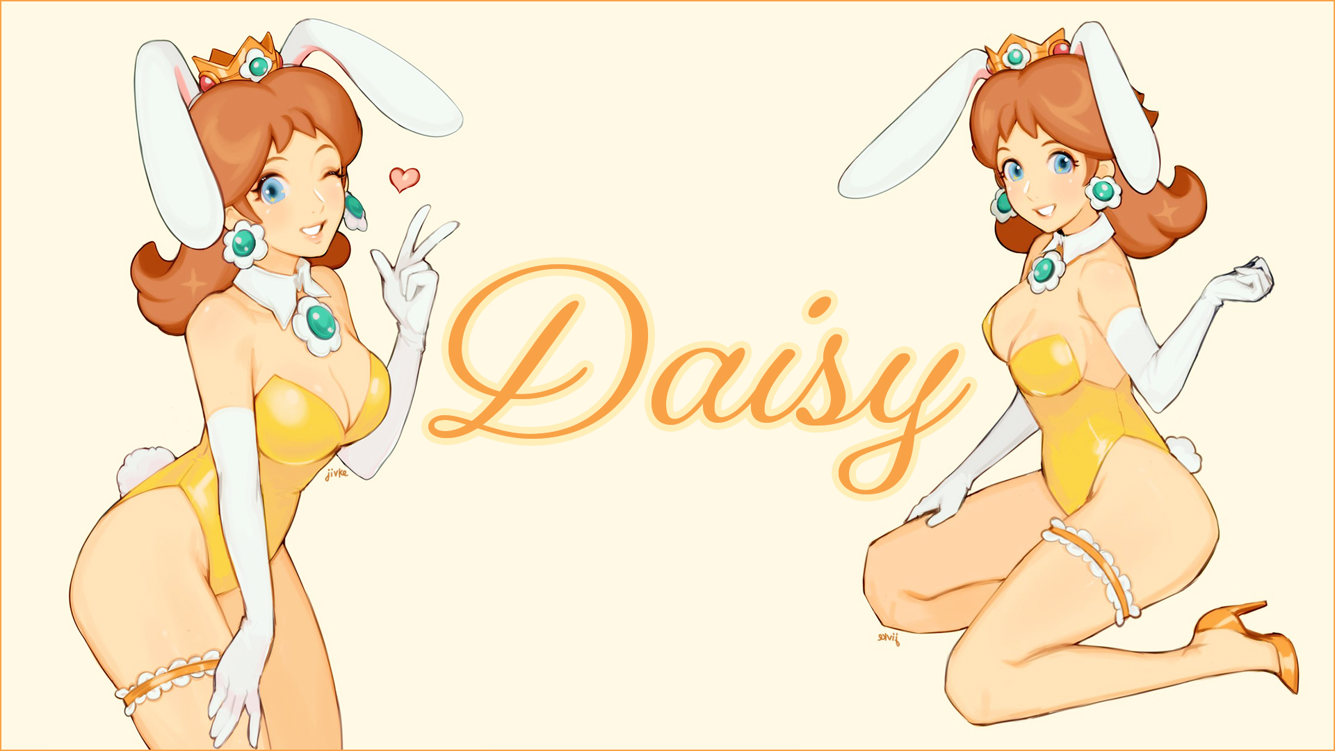 Anime 1920x1080 anime girls video game characters Princess Daisy
