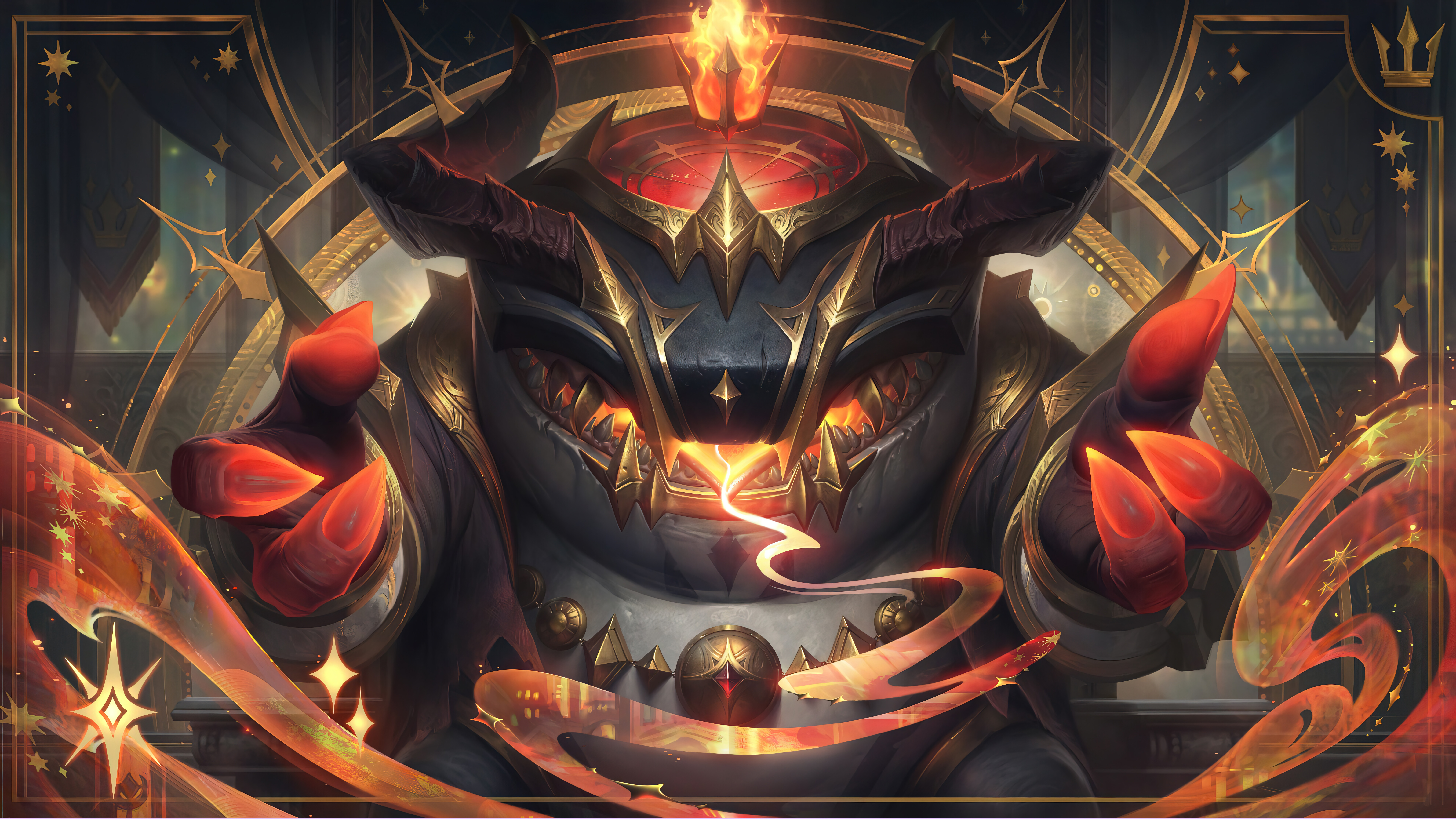 General 7680x4320 Tahm Kench (League of Legends) League of Legends Riot Games sup Support (League Of Legends) supporters Arcana 4K digital art pixel art GZG Arcana (League of Legends)